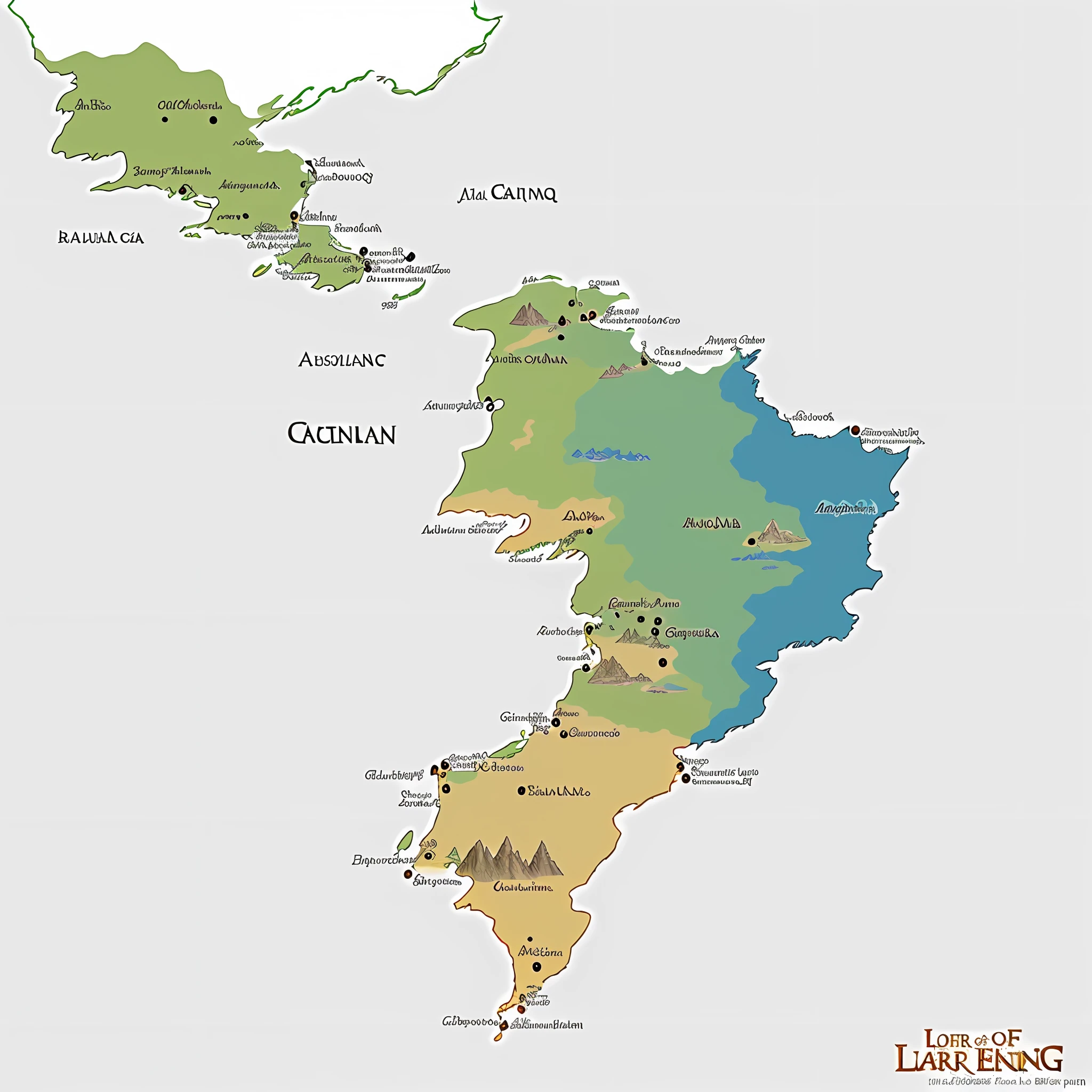Turn into a Lord of the Rings DND RPG map