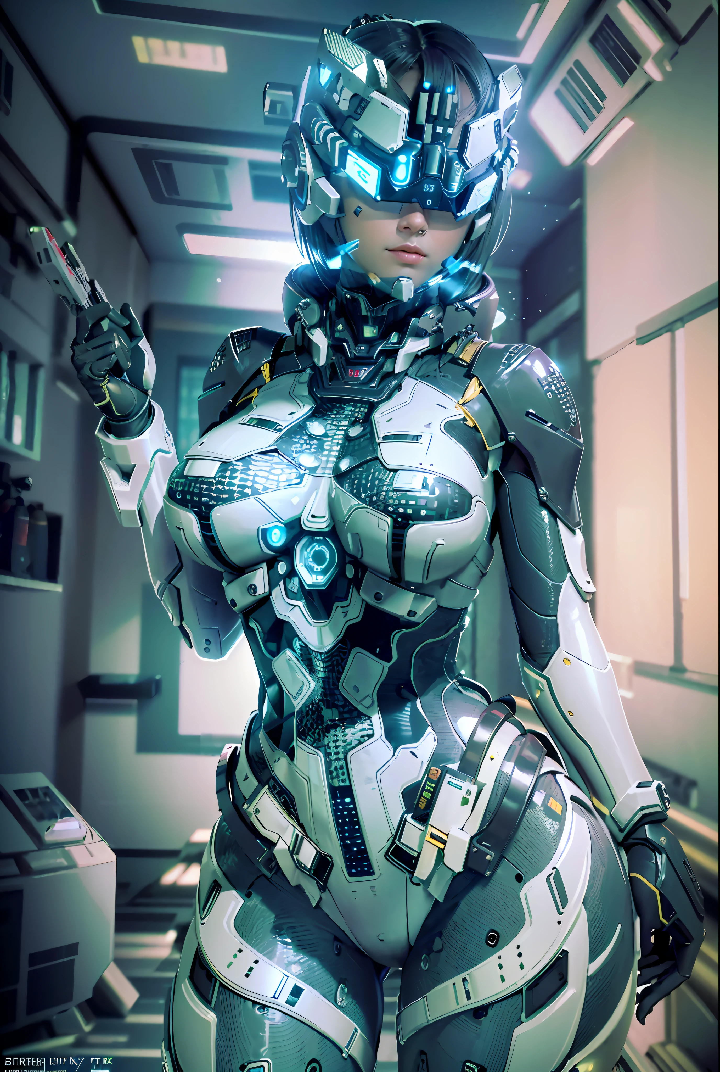 ((Best quality)), ((masterpiece)), (highly detailed:1.3), full body, 3D,rfktr_technotrex, sexy beautiful warrior woman with, hacking a computer terminal (wearing head-mounted display that is chunky and hi-tech:1.2),computer servers, LCD screens, fibre optic cables, corporate logos,HDR (High Dynamic Range),Ray Tracing,NVIDIA RTX,Super-Resolution,Unreal 5,Subsurface scattering,PBR Texturing,Post-processing,Anisotropic Filtering,Depth-of-field,Maximum clarity and sharpness,Multi-layered textures,Albedo and Specular maps,Surface shading,Accurate simulation of light-material interaction,Perfect proportions,Octane Render,Two-tone lighting,Low ISO,White balance,Rule of thirds,Wide aperature,8K RAW,Efficient Sub-Pixel,sub-pixel convolution,luminescent particles,light scattering,Tyndall effect
