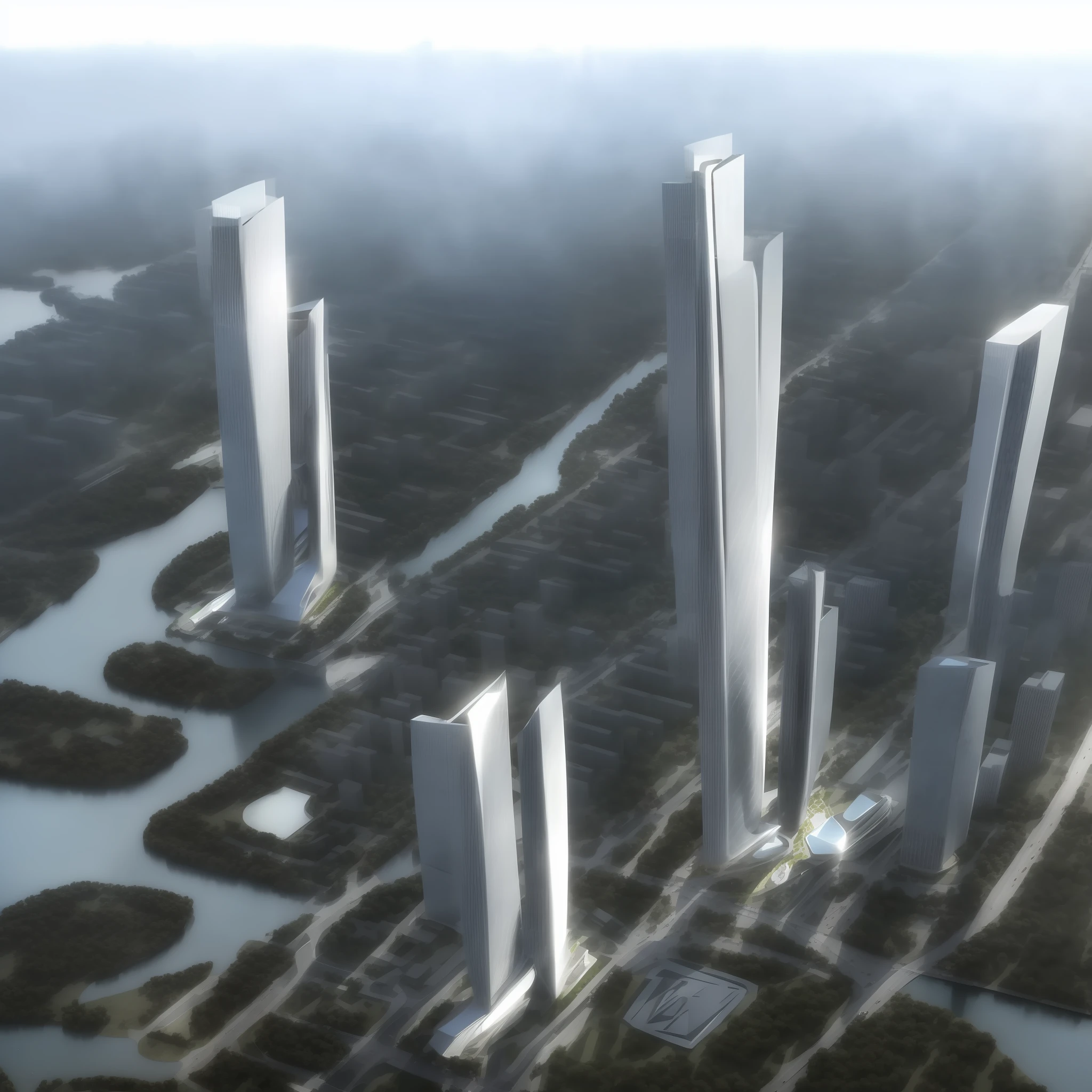river, city, super high-rise building,high resolution,hyper quality,full details