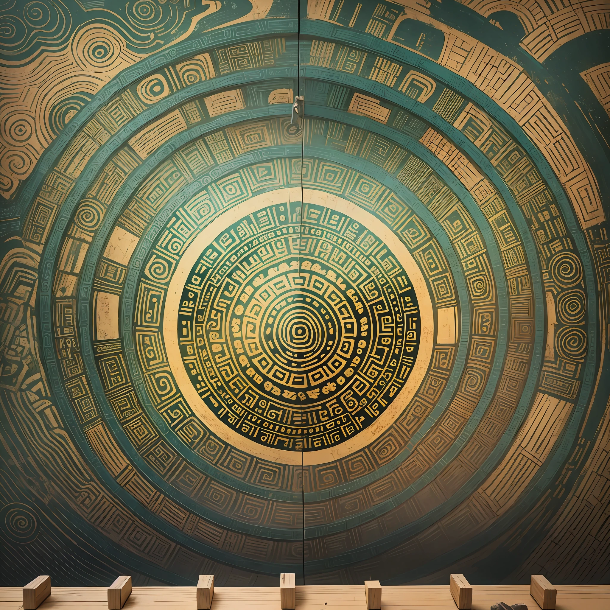 Asia Ancient Ruins Pattern Mural Jomon Yayoi --auto --s2