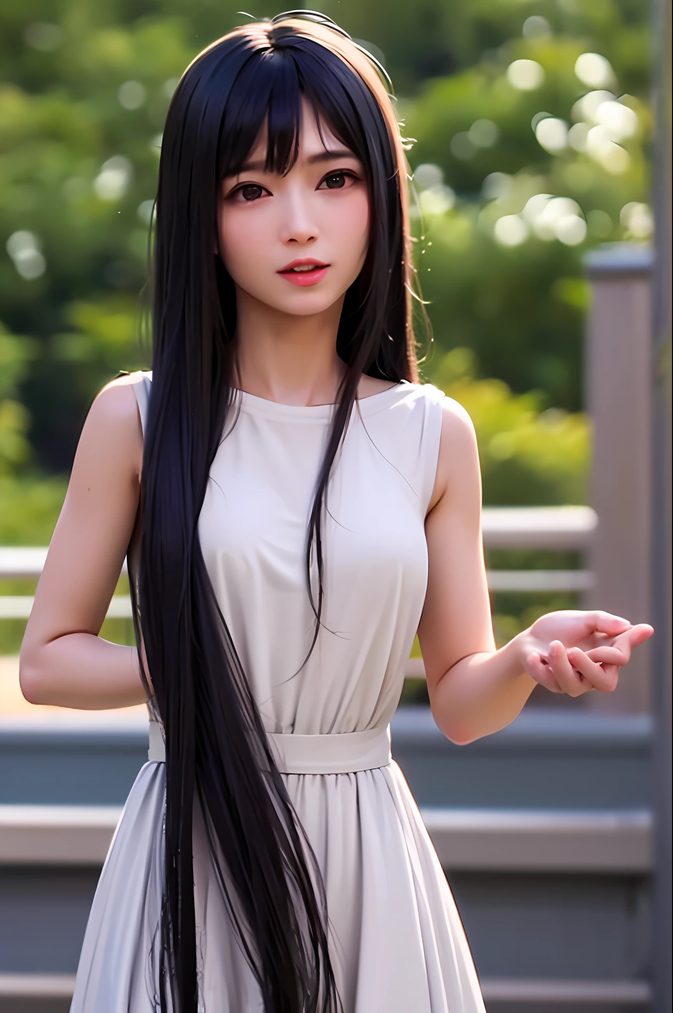 Half body photo,est quality, 8K, HDR, highres, blurry background, bokeh:1.3, Photography, (RAW photo:1.2, masterpiece:1.3, best quality:1.3, ultra highres:1.2), (((cinematic lighting, pin light))), (depth of field), sharp focus:1. 4, (camera from distance),masterpiece, best quality,1girl,