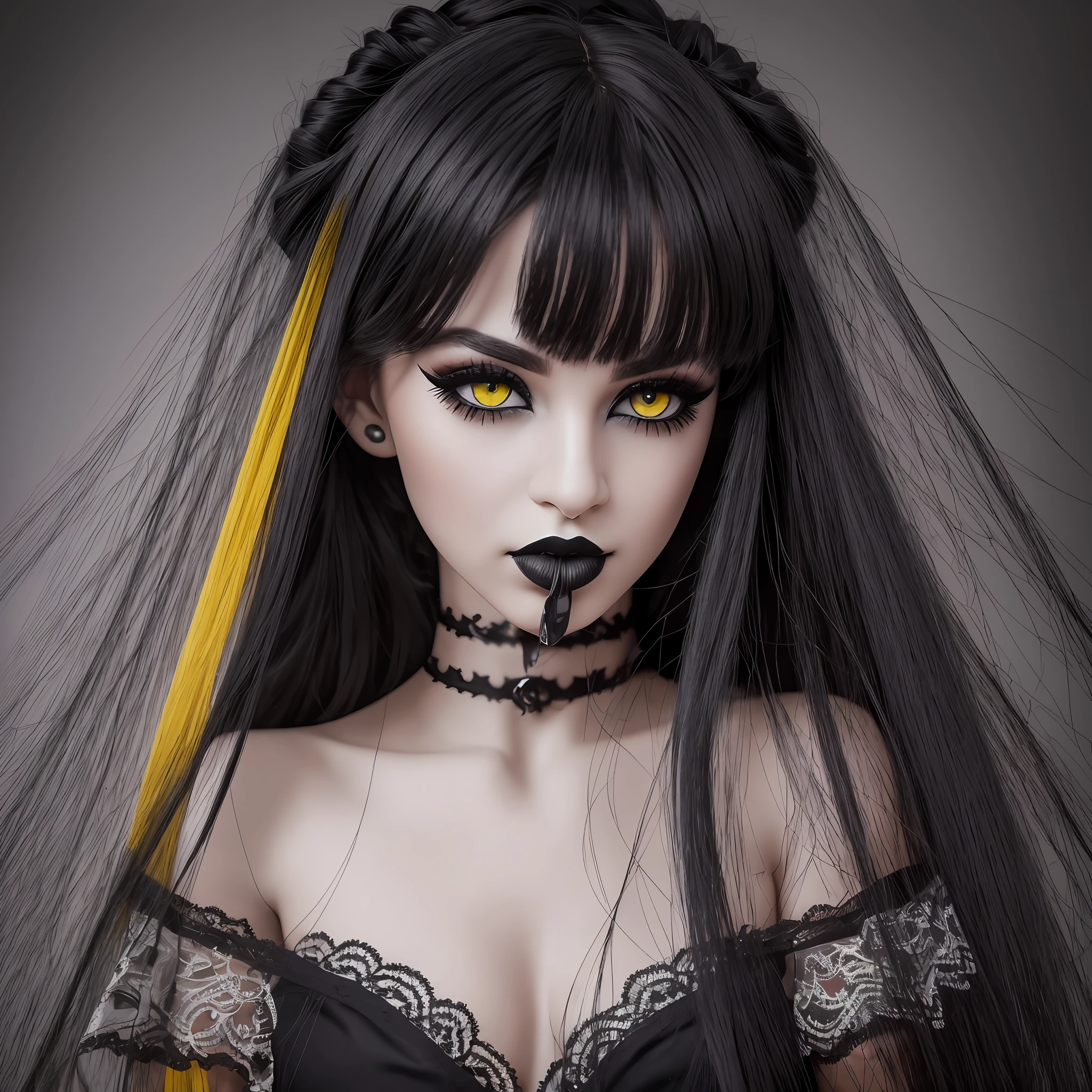 (best quality), (top quality), (8k), (masterpiece), (dark), (whole body), (melancholy), (sadness), (agony), (terror), (horror), (dark), (black and white), (black and white photo), (realistic photo), (real photo), (real doll), (real doll), (realistic doll), on a chessboard, doll breaking, dirty with blood (porcelain skin, long black hair, perfect eyes, yellow colored eyes, Big eyelashes, perfect nose, perfect mouth, black lipstick, dirty with blood) --auto --s2