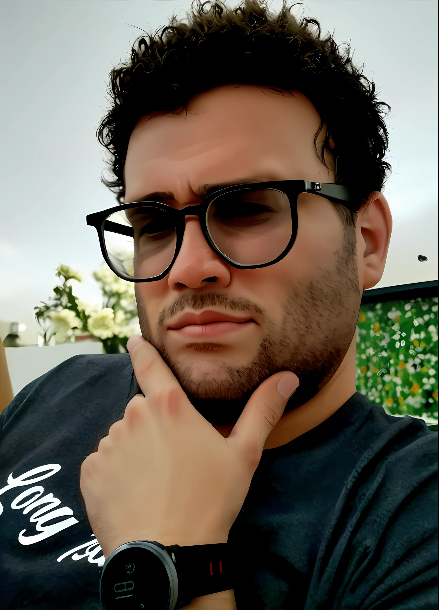Create a caricature of the photo