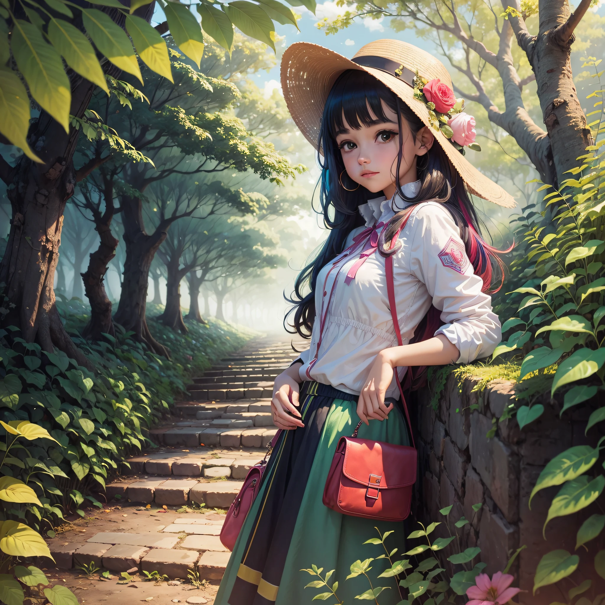 A girl in a splendid and colorful place --auto --s2