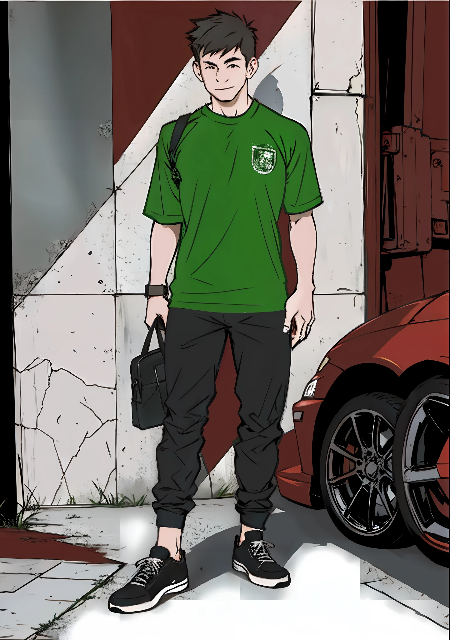with dress pants and casual shoes
