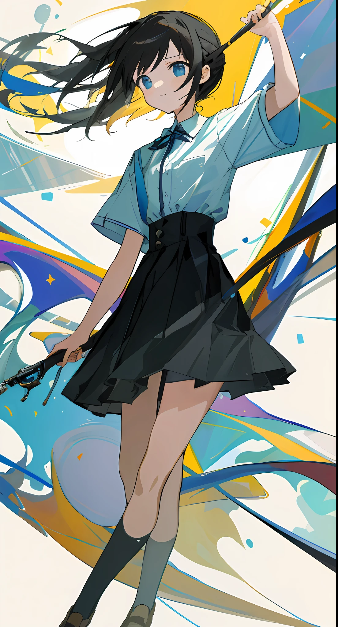 ((masterpiece,best quality)),1girl, solo, contemporary,