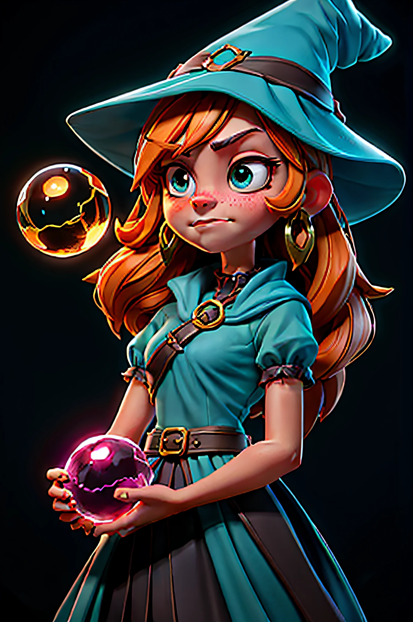 1girl, witch, crystal ball
darkroom, dim light
best quality, masterpiece