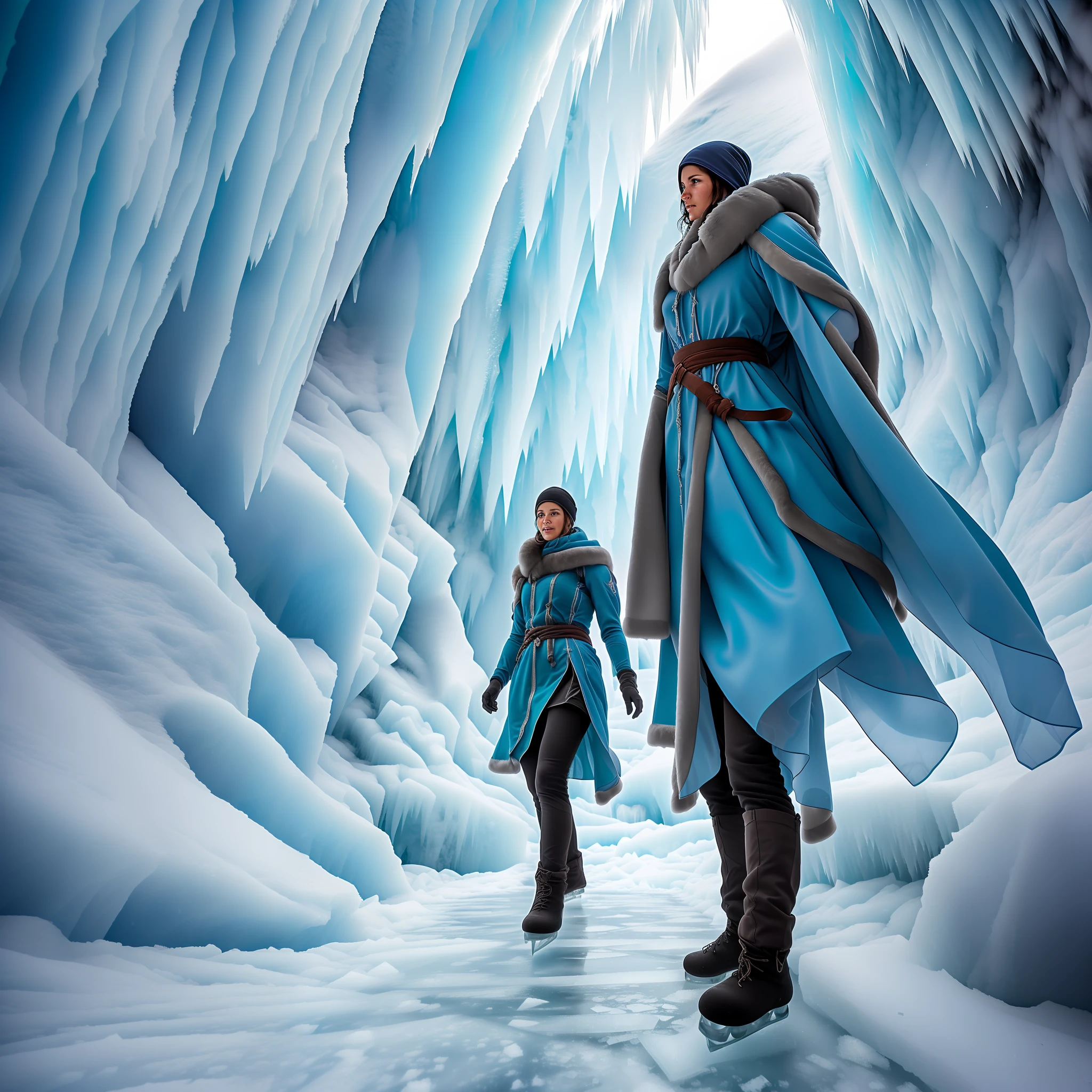 In the ice labyrinth that spreads out deep in the glacier, ice spirits dance and dance. With icicles sparkling and cold winds echoing, adventurers explore the labyrinth for survival.
