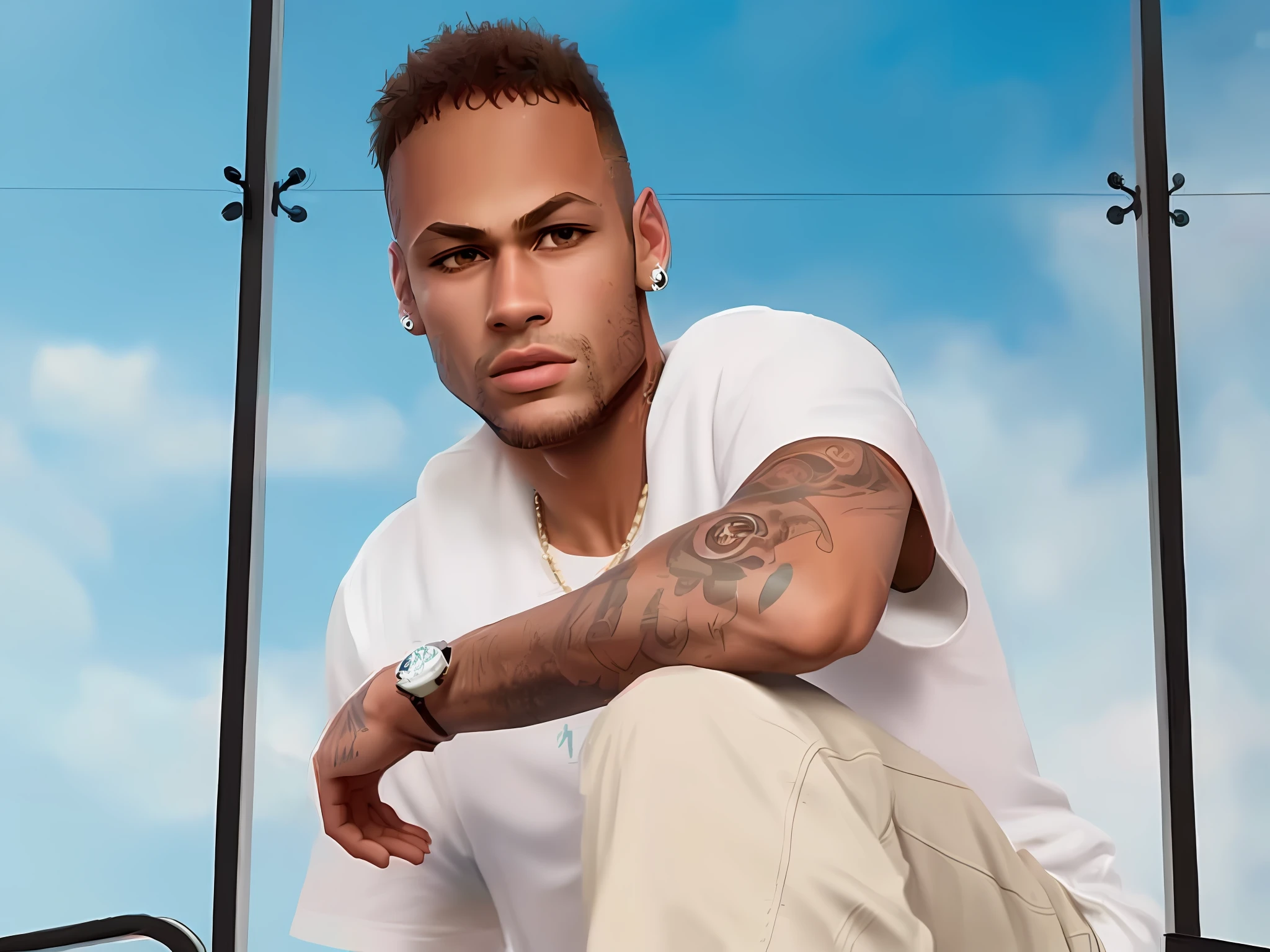 (Best quality) neymar,cartoon style, ultra realistic, masterpiece