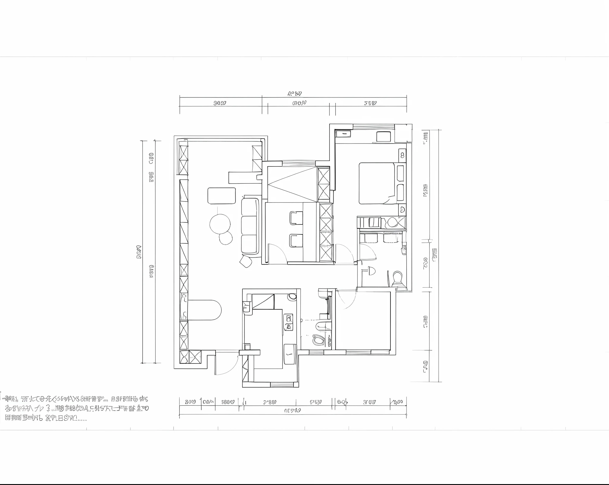 Floor plan of room with bed, desk and chair, floor plan 2 D, high resolution, floor plan, floor plan, 2 D top view, layout, interior floor plan, floor plan, layout design, 2d side view, 2 D AutoCAD, floor plan, 2 D axis top view, apartment design, cream style, pink, romantic, warm