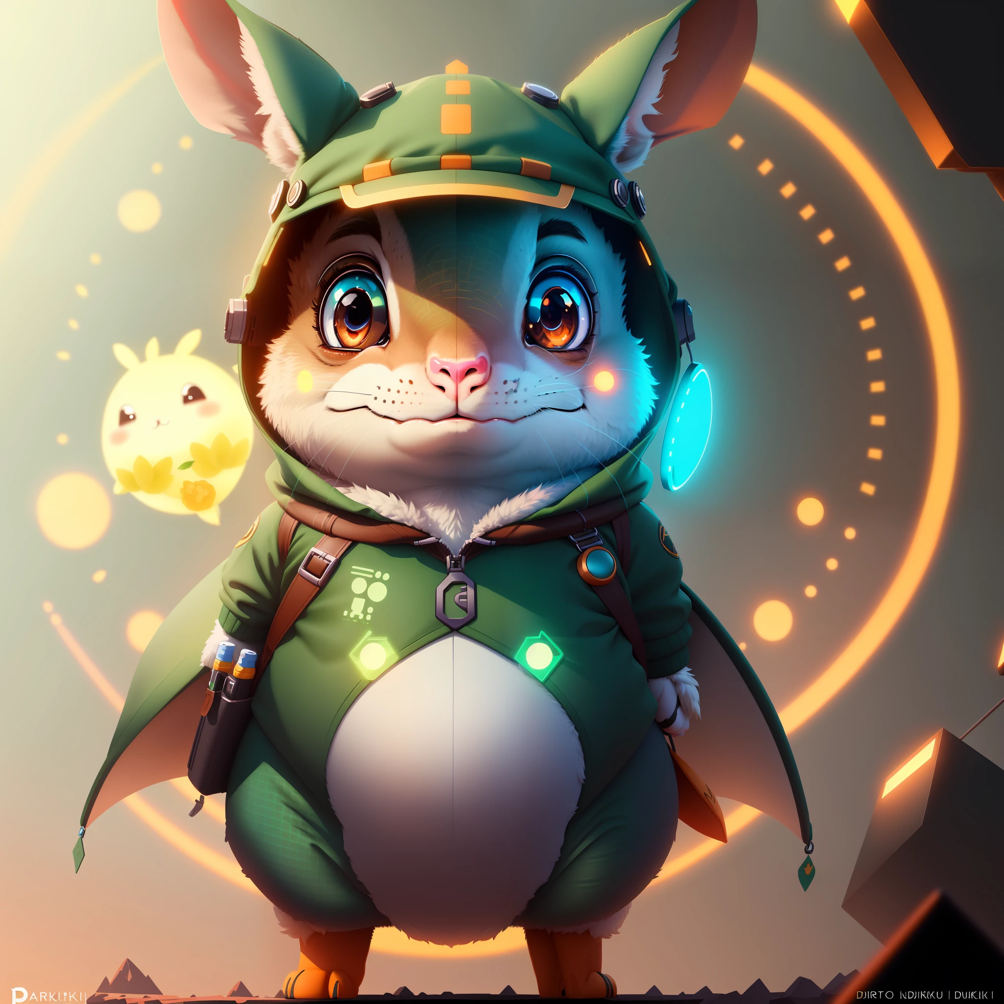 portrait of a cute (dicuki:1.1) as a (rabbit:0.9), featuring crisp digital art techniques, trending on ArtStation, optimized for high resolution 4k displays and maximum detail.