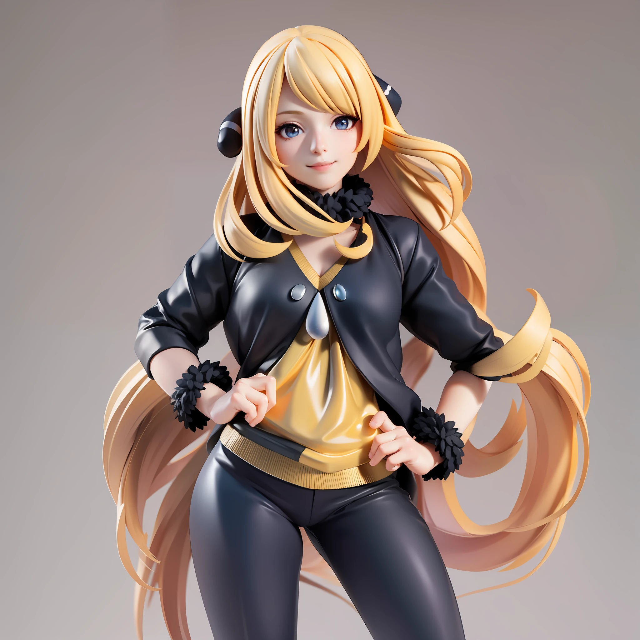1girl, character_pokemon_cynthia, solo, standing, cowboy shot, hair over one eye, looking at viewer, smile, closed mouth, hands on hips, fur-trimmed coat, fur collar, hair ornament, v-neck, pants
BREAK
full body, chibi, [realistic], [3d], (3dcg), ((octane render)), [fisheye], smile, closed mouth
BREAK
(8k, RAW photo, best quality, masterpiece:1.2), ultra high res, (((realistic, photo-realistic))), professional lighting, detailed lighting, professional photography, fisheye, dynamic angle, high quality, high res, extremely detailed, bloom
BREAK
depth of field, sketch, sharp focus, soft lighting, good composition, god light highlight, detailed, (((photorealistic details))), detailed skin, to8contrast style