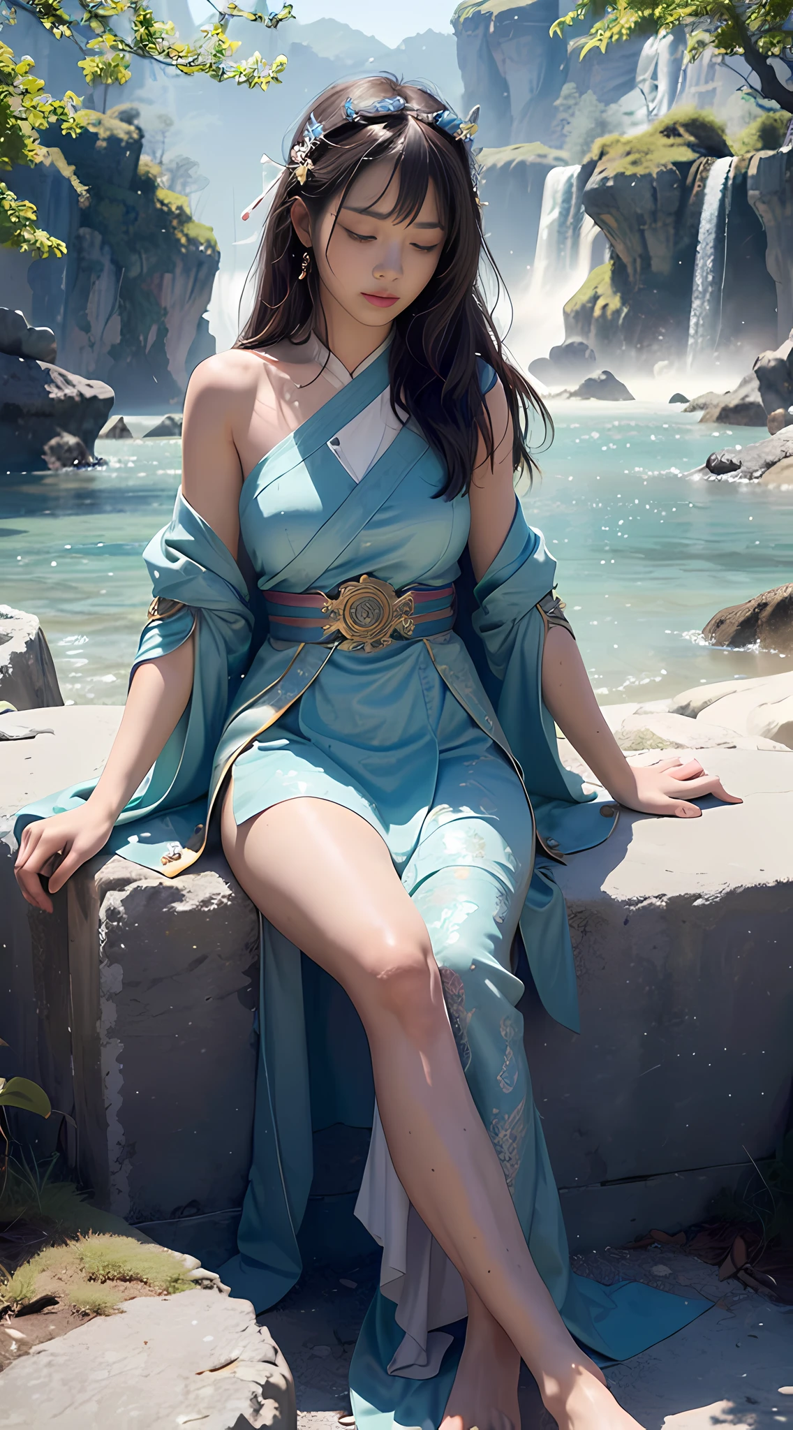 (1girl:1.3),solo,__body-parts__,
official art, unity 8k wallpaper, ultra detailed, beautiful and aesthetic, beautiful, masterpiece, best quality,Fantastical Atmosphere, Calming Palette, Tranquil Mood, Soft Shading,
Miko priestess, charm spell, talisman familiar, shrine maiden duties,