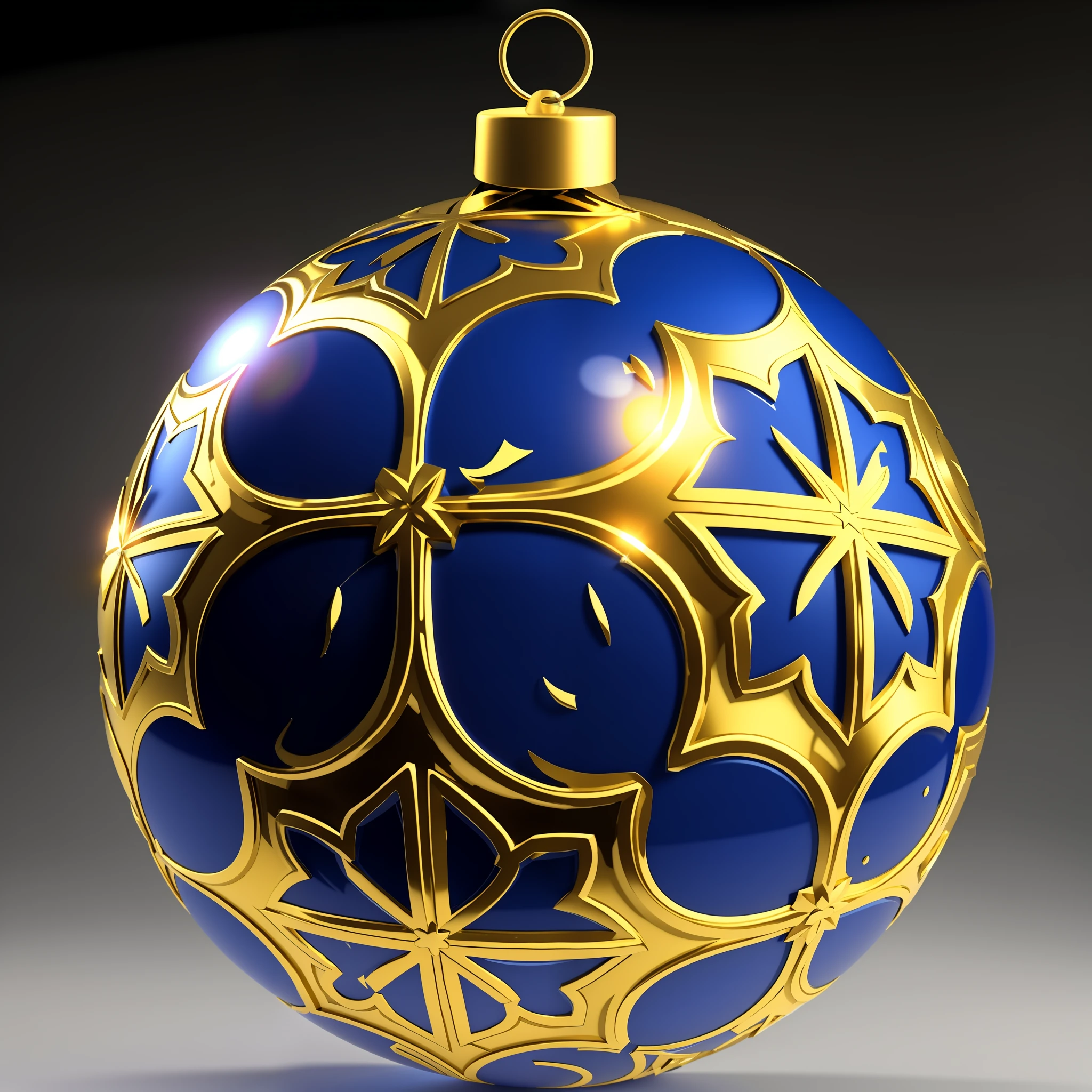 there is a blue and gold christmas ornament with a star design, hyper detailed ornament, ornamented, ornament, decorated ornaments, detailed ornaments, rendered, rendered art, ornaments, cloisonne, very ornamented, ball, decorative ornaments, c 4 d ”, rendered in blender, organic ornament, rendered in arnold, intricate ornament, rendered in maya, ornament crown, floral ornaments --auto --s2