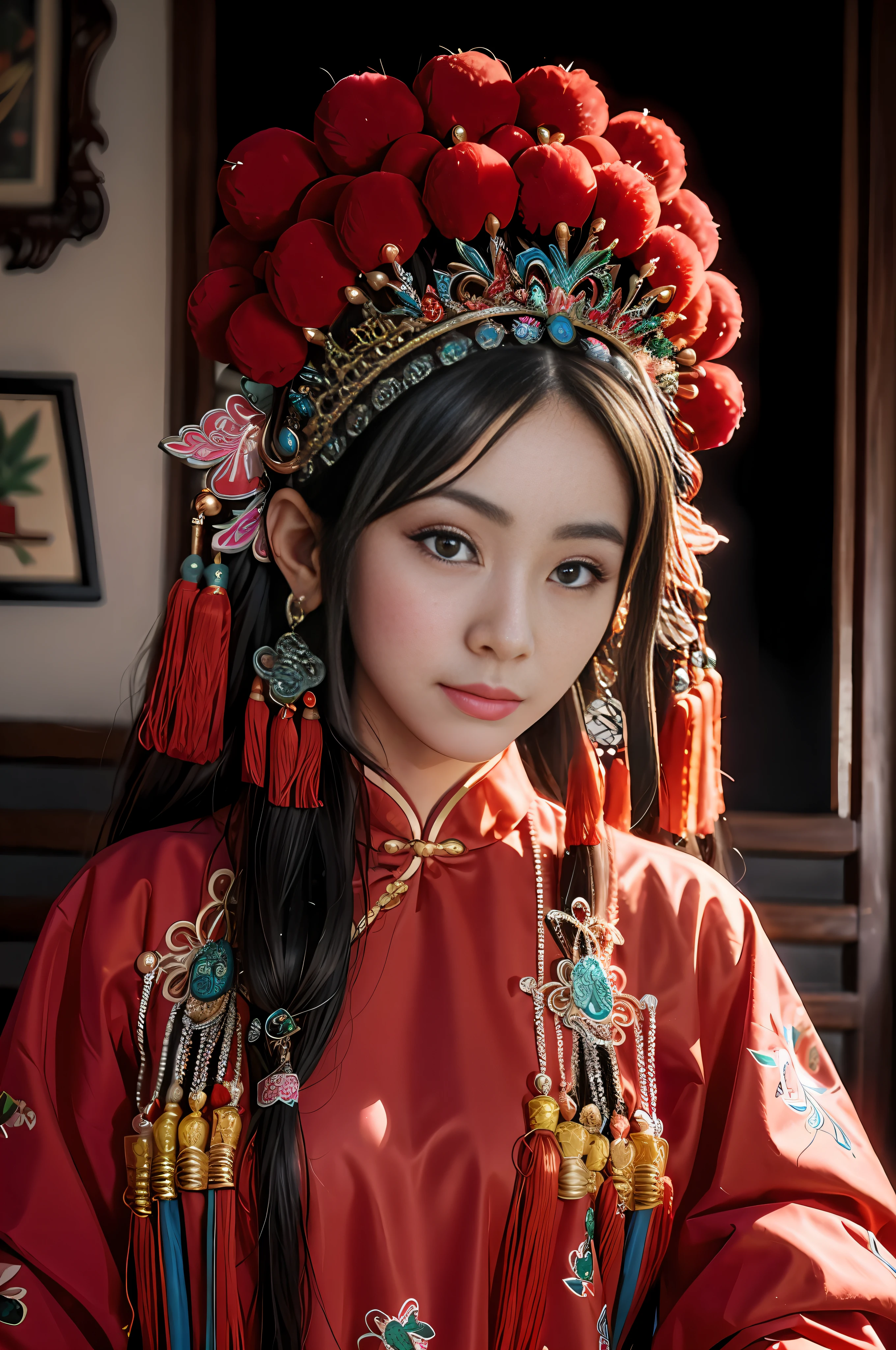 Chinese girl, big eyes, double eyelids, long eyelashes delicate eye makeup