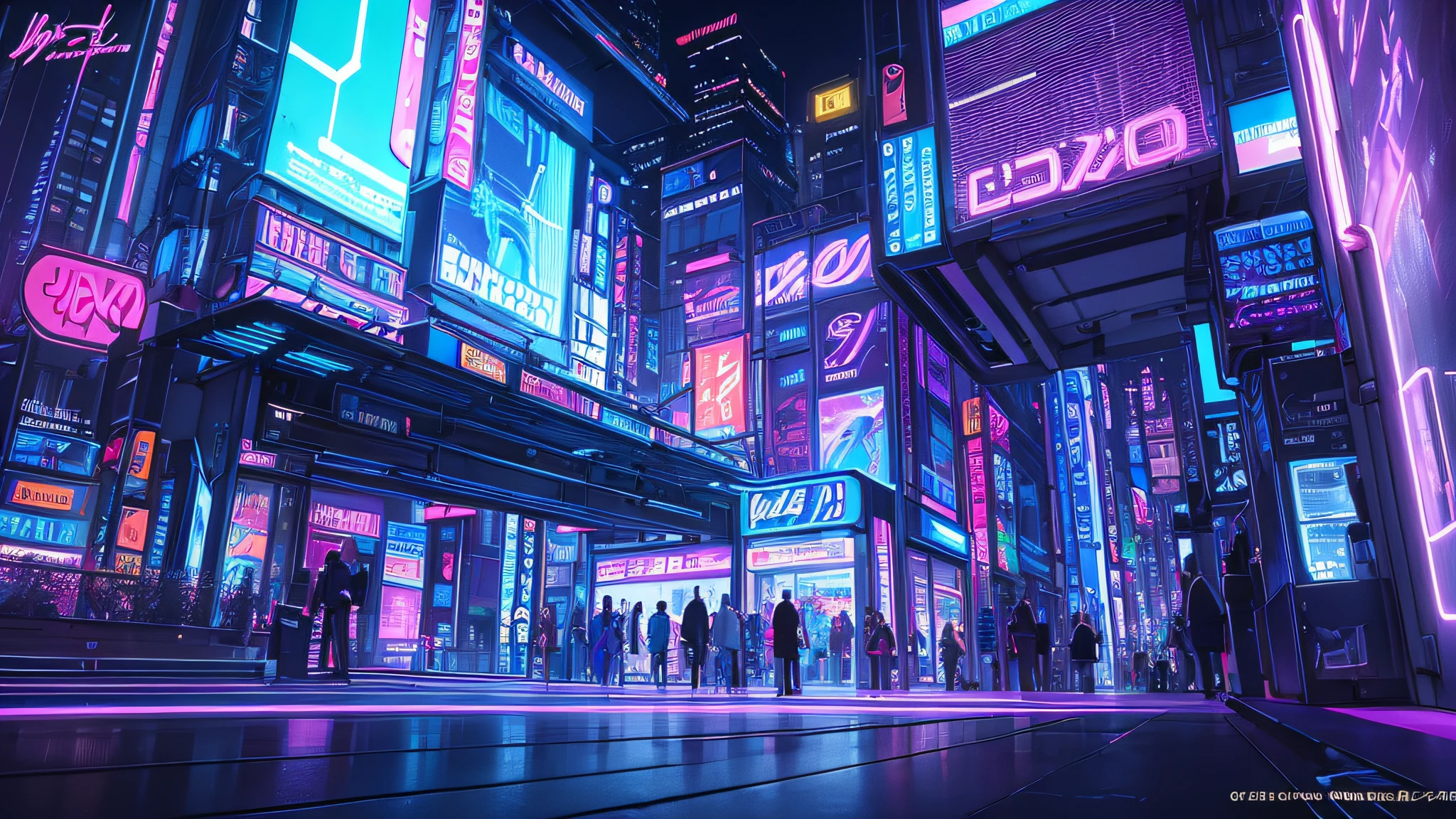 (masterpiece, top quality, best quality, official art, beautiful and aesthetic:1.2),(blue purple neon lighting), (vibrant glow), dynamic colors, striking contrast, futuristic vibe, electric energy,reflective surfaces,(cityscape:1.3),8k,official wallpaper, (cyberpunk:1.2) ,futrue