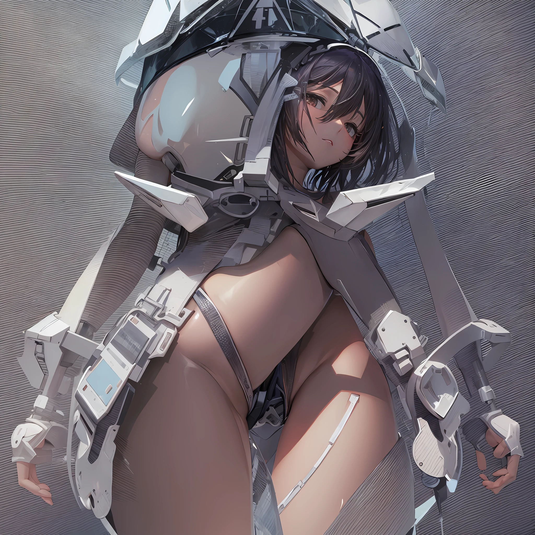 Naked, anime, M-shaped legs, cross-sectional view --auto --s2