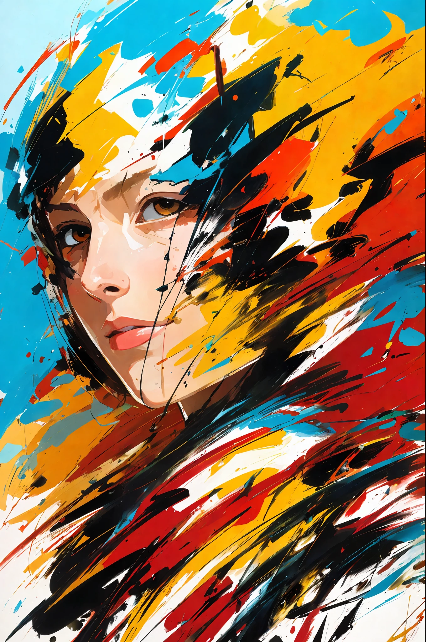 1 girl
brush strokes  abstract
by John Berkey
