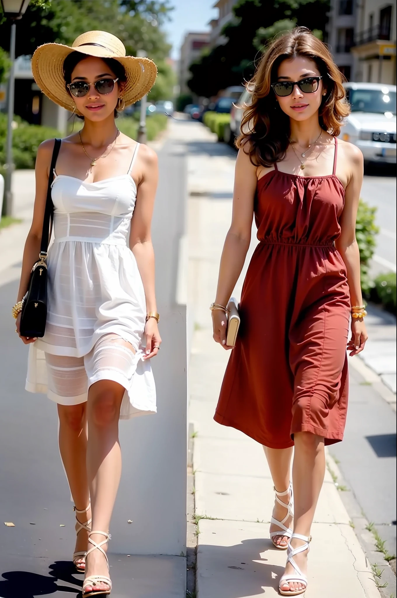 2. Spaghetti Strap Dress

The spaghetti strap dress has long been a favorite among women. It is easy to wear whether you are shopping or enjoying a day at the beach. Here, we recommend a brightly colored dress that can evoke people's longing for all the joyful things of summer, such as sunshine and beaches. Of course, when choosing a spaghetti strap dress, it is important to choose the length and style that suits your body proportions, and it is best to pair it with sandals or flip-flops to showcase the perfect look.