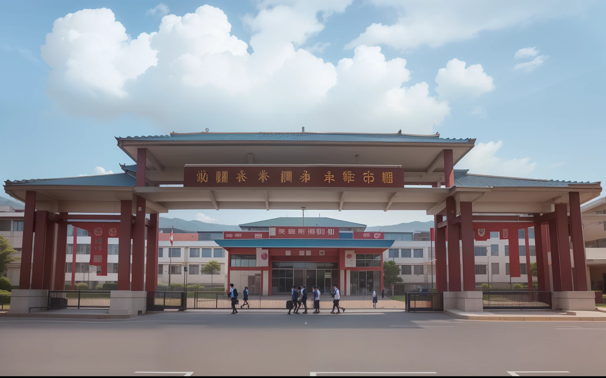 Outside the school gate, Shan County No. 1 Middle School shows a busy and vibrant scene. Students came and went in front of the school gates, their steps hurried. They wore neat school uniforms and school bags on their shoulders, with expressions of concentration and expectation. Along the spacious square in front of the school gate, you can see a huge school emblem hanging above the school gate, and the school emblem is inlaid with gold on a bright blue background. In the center of the school emblem is a large lush tree, symbolizing the growth and prosperity of the school. Directly above the school gate, "Single County No. 1 Middle School" is written in eye-catching font, highlighting the status and glory of the school. Meanwhile, an FBL police car was parked next to the school gate. Police cars flashed red-and-blue lights to show that officers were keeping the school and students safe. A uniformed officer stands next to a police car, his eyes alert and focused, ready to respond to any eventuality possible.
Looking inward from the school gate, a neat main school road runs straight and lined with neatly manicured green lawns. A variety of flowers and trees are planted along the way, adding vitality and beauty to the campus. Students walked briskly along the school road, some discussing their studies in small groups, others chatting and laughing. They talk warmly with their classmates and are full of energy. On the side near the school gate is a spacious and bright teaching building. The staircase is covered with posters of the student union and clubs, and various exciting events can be seen everywhere. Students weave through the corridors of the building, some rushing to the classroom, others exchanging learning experiences in the rest area. Immediately adjacent to the school building is a modern library. The façade of the library is designed with a glass curtain wall, giving it a bright and open feeling. Students read, research and learn independently in the librar