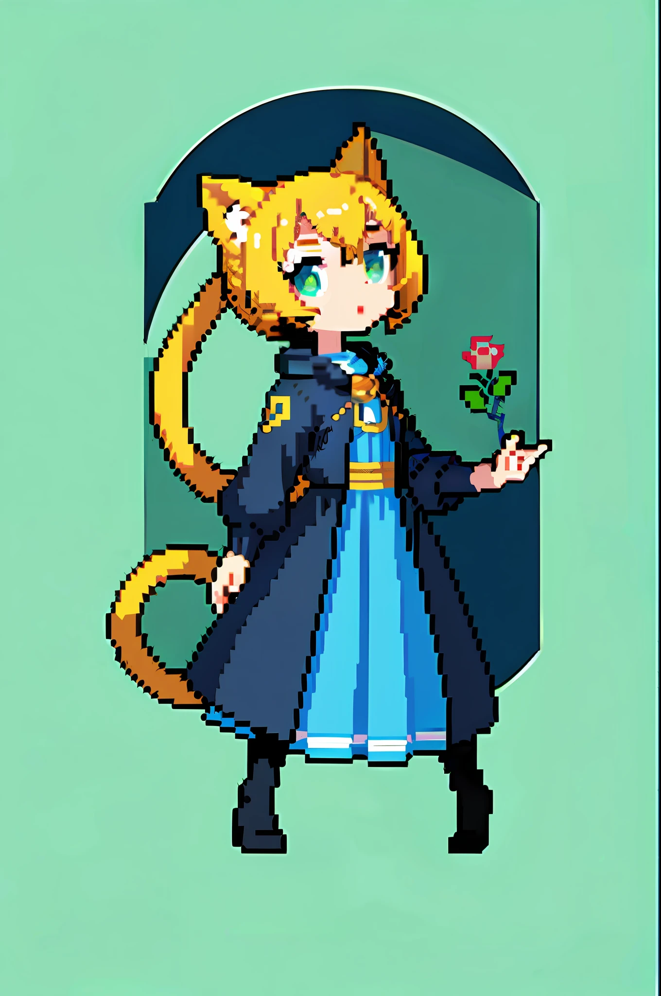 (masterpiece, top quality, best quality), pixel, pixel art, cute cat