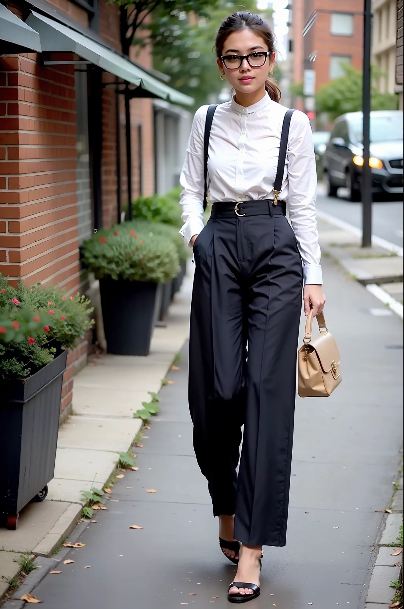 2. Bell-bottom Pants
Speaking of the coolness of summer, it has a unique taste. At this time, you can consider wearing a pair of wide-leg bell-bottom pants to provide enough ventilation space. If you are immersed in a relaxed and comfortable atmosphere, you can pair these pants with a white shirt with a small collar and suspenders. It is also a good choice to match with dark-colored casual wear, which can make the overall look more casual and natural.