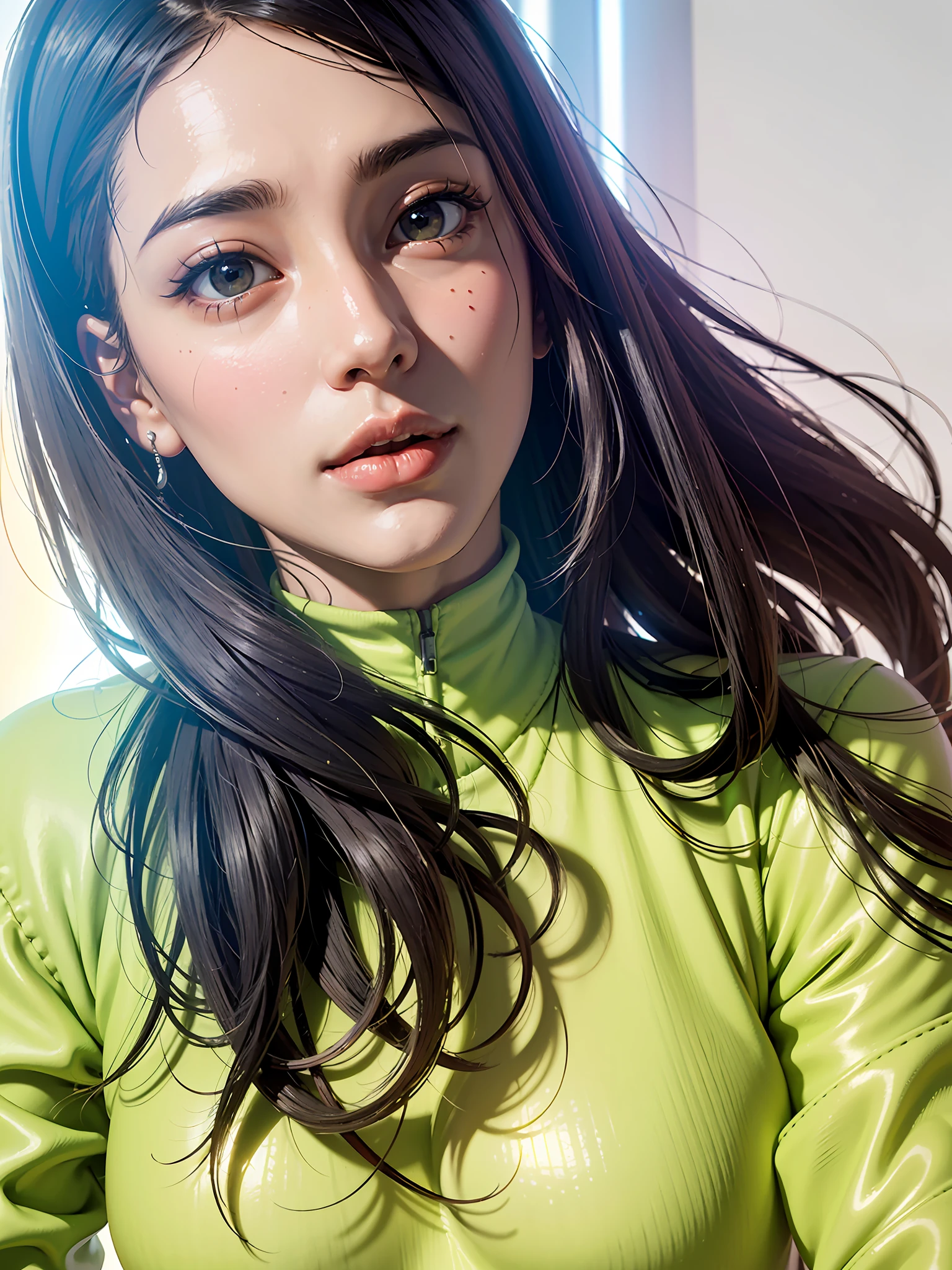 ((Best quality)), ((masterpiece)), (highly detailed:1.3), 3D, beautiful (cyberpunk:1.3) female hacker with thick voluminous hair operating a computer terminal, computer servers, LCD screens, fibre optic cables, corporate logos,HDR (High Dynamic Range),Ray Tracing,NVIDIA RTX,Super-Resolution,Unreal 5,Subsurface scattering,PBR Texturing,Post-processing,Anisotropic Filtering,Depth-of-field,Maximum clarity and sharpness,Multi-layered textures,Albedo and Specular maps,Surface shading,Accurate simulation of light-material interaction,Perfect proportions,Octane Render,Two-tone lighting,Low ISO,White balance,Rule of thirds,Wide aperature,8K RAW,Efficient Sub-Pixel,sub-pixel convolution,luminescent particles,