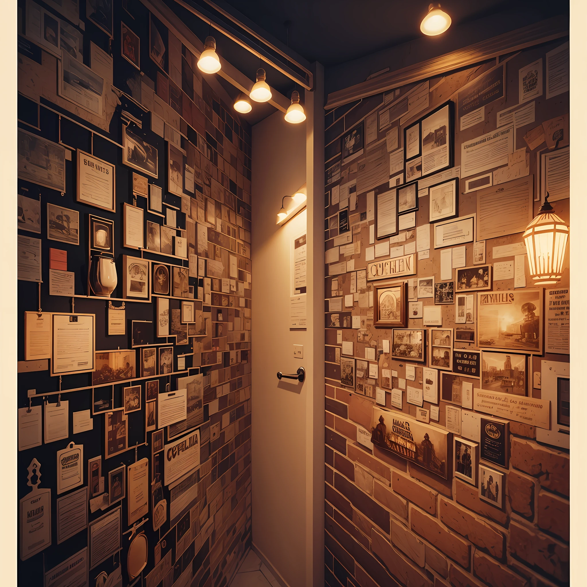 Walls made of coffee, skeletons, promenades, warm lights, cigarettes, matches, cork --auto --s2