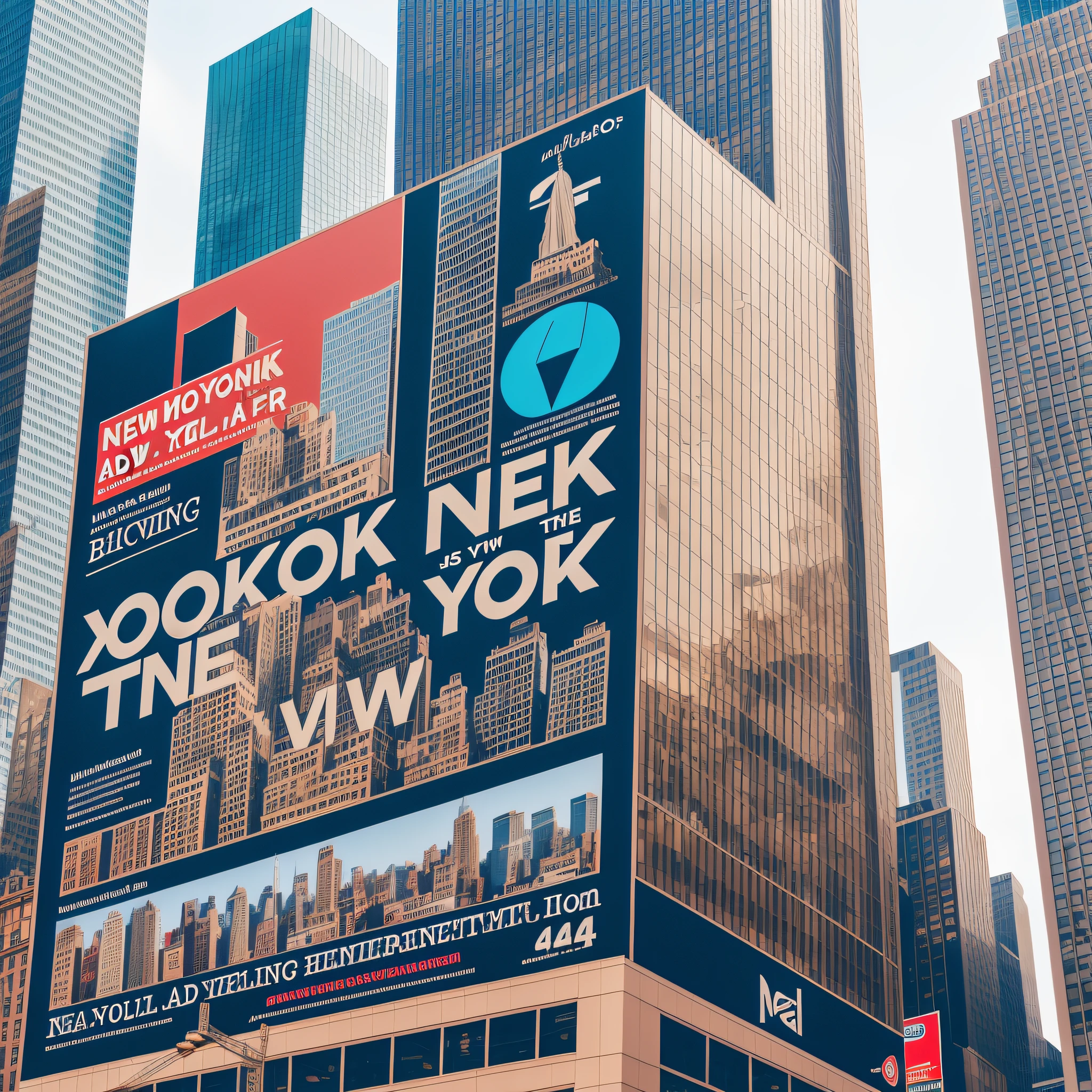 Advertising signs on New York buildings