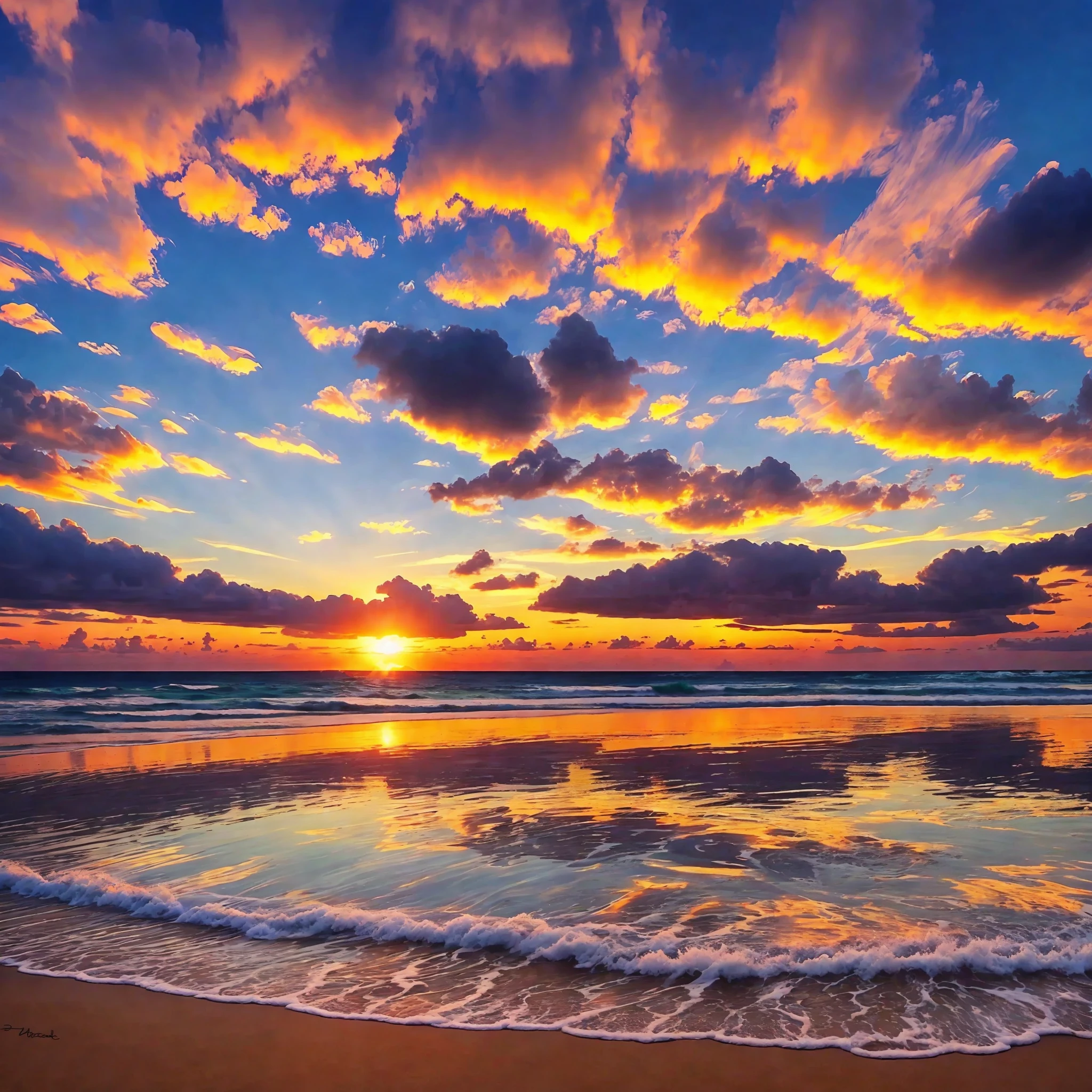 Create a beautiful more beautiful photo of the sunset --auto --s2