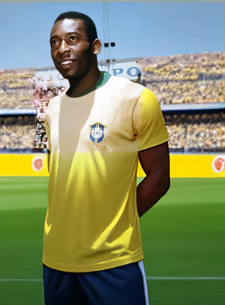 arafed soccer player in a yellow shirt standing in front of a crowd, portrait of pele, 🌻🎹🎼, inspired by Candido Bido, alphonse muca, the best ever, icaro carvalho, by Herbert MacNair, by Victor Meirelles, ivan seal, ástor alexander, edon guraziu, by Fernando Gerassi