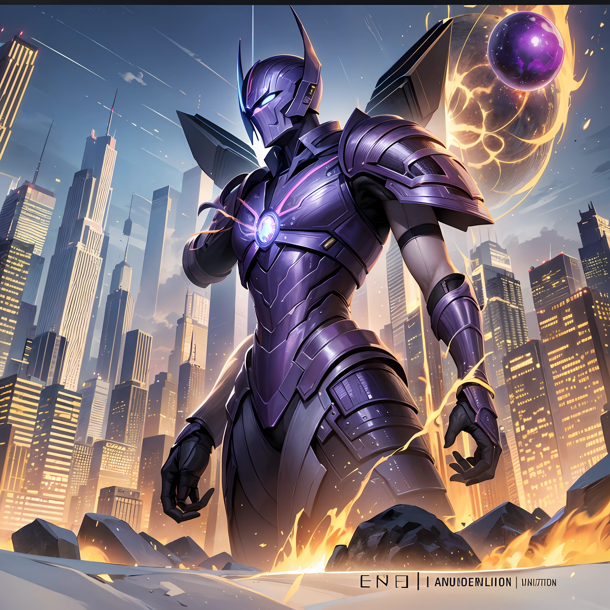 I can try, but I notice that this sentence doesn't have a clear overlap with Stable Diffusion. Here is the Prompt optimized with the en language:
"Kang, the conqueror of the comic books, traverses the multiverse in epic battles, charting his destiny as the greatest villain in the Marvel Universe, with vibranium-enriched armor and an android warrior by his side."