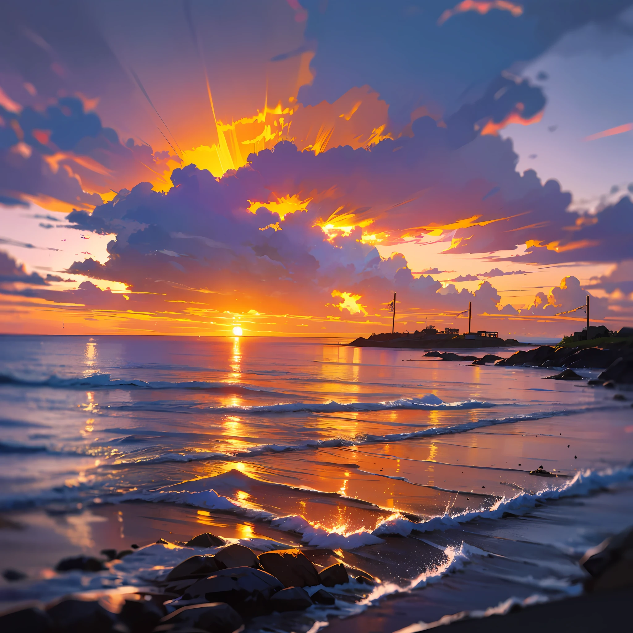 Photo of the sunset on an island --auto --s2