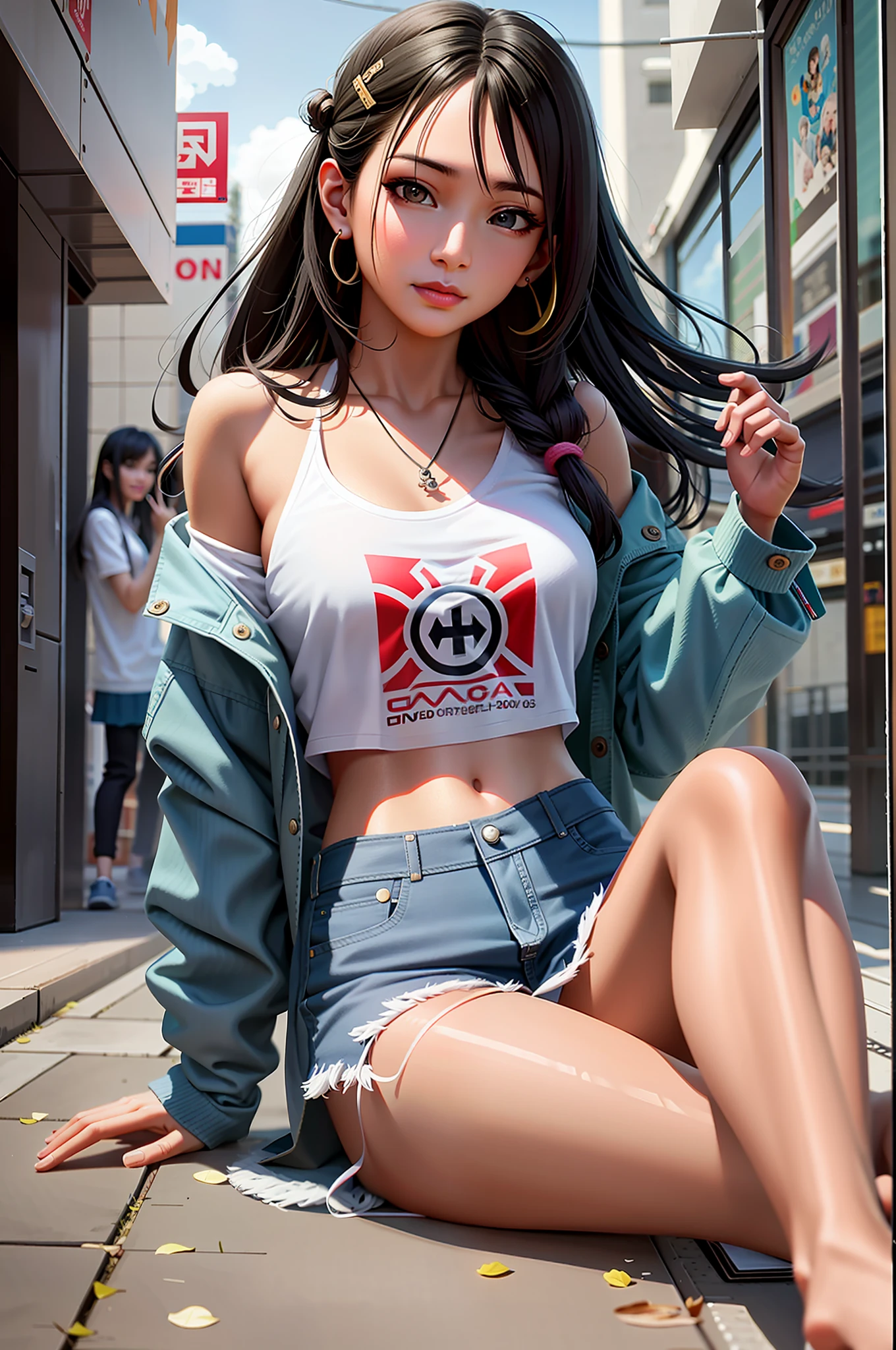 Aravi Asian woman, running inside school, popular on CGSTATION, Guvez style artwork, IG model | Artgerm, realistic anime 3 D style, trending in CGSTATION, realistic anime girl rendering, Rostland 8 K, Russell Dongjun Lu, Guviz, in uniform,