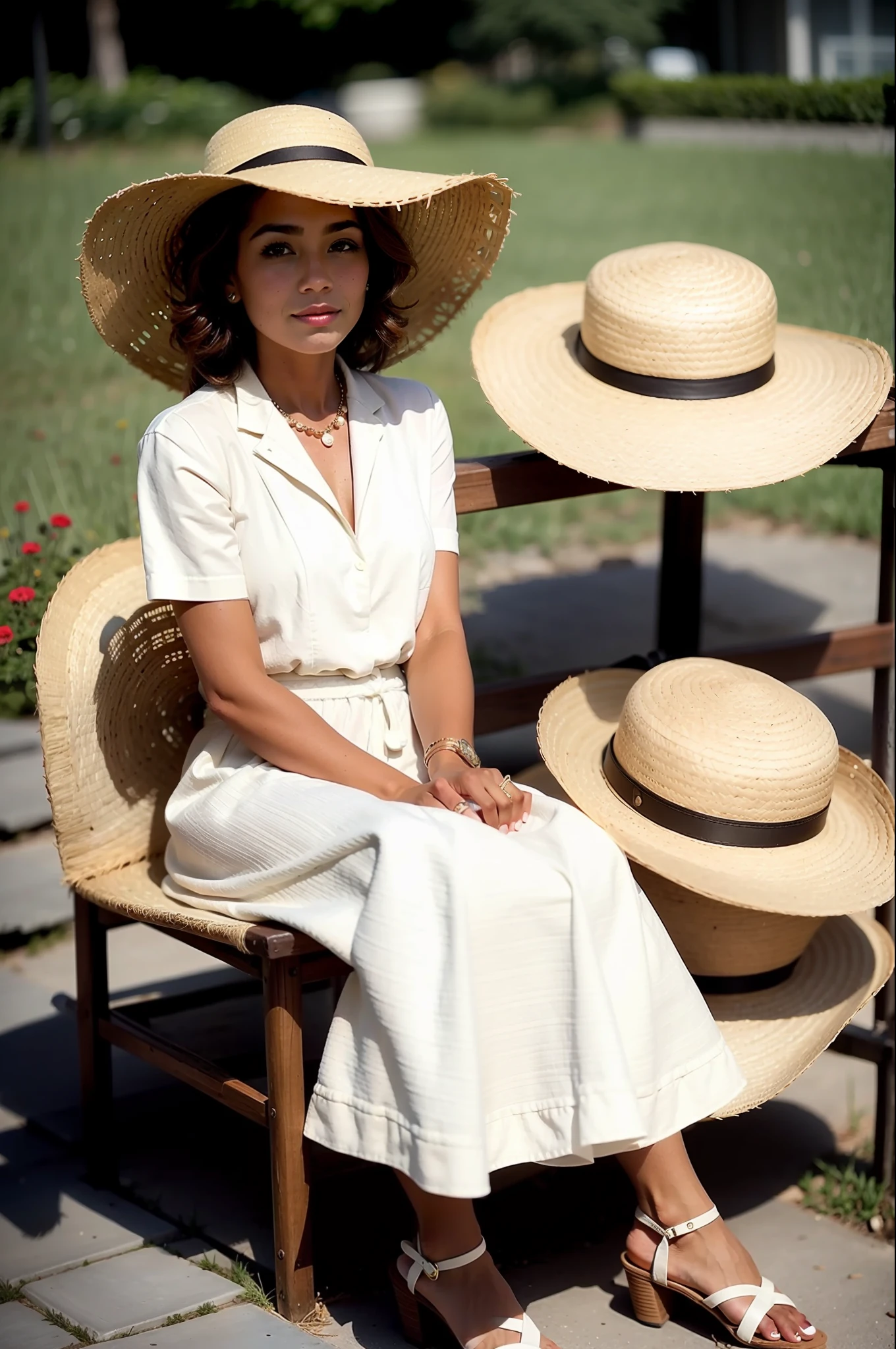"Grass weaving styles are particularly popular this season. Whether it's a straw hat, woven bag, or shoes, they can all be incorporated into your minimalist style outfit - just make sure to coordinate the colors! This not only adds fun and fashion, but also reflects the comfort of summer."