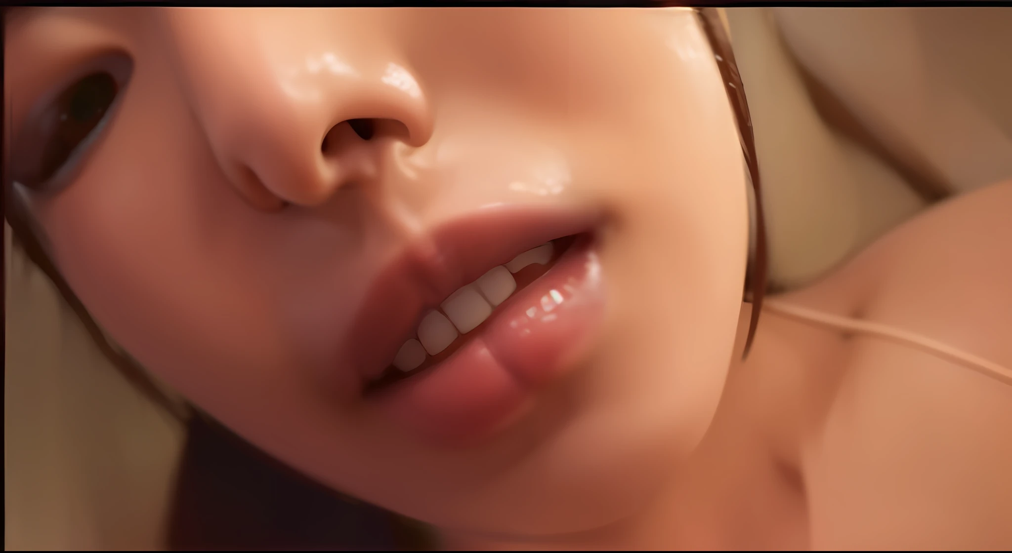 8K, Best Quality, Masterpiece, Ultra High Definition, (Photorealistic: 1.4), Raw Photo, (Real Skin Texture: 1.3), (Film Grain: 1.3), (Selfie Angle), One Girl, Beautiful Detailed Eyes and Face, Masterpiece, Best Quality, Close Up, Upper Body, Wet Tongue, Kiss, No Blur, Super Clean Skin