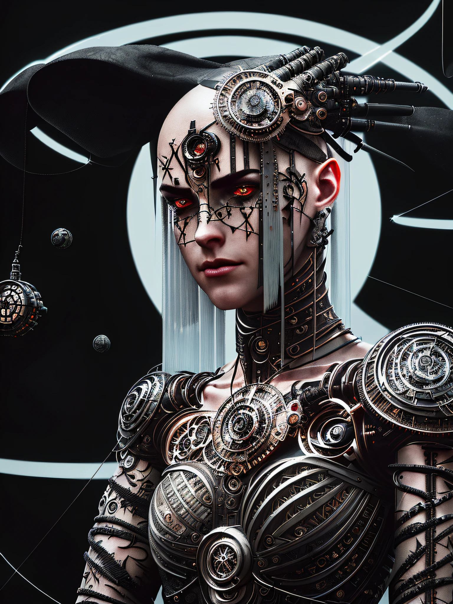(highly detailed:1.2),(best quality:1.2),(8k:1.0),(emb-rrf-low:1.0),(many many large black tattoos on head and face and eyes:1.2),sharp focus,(award-winning photograph:1.2), (subsurface scattering:1.1)
(beautiful detailed young cyborg girl:1.2), (no hair:1.2),(full body:1.2), (dynamic pose:1.2), neon glow, (detailed cybernetic eyes:1.1), close shot
(hyperrealistic:1.2), rpg, elden ring style, dramatic lighting, (highly detailed futuristic cityscape:1.2), (scifi:1.2), professional portrait photography, by wlop greg rutkowski jeffrey simpson alphonse mucha
