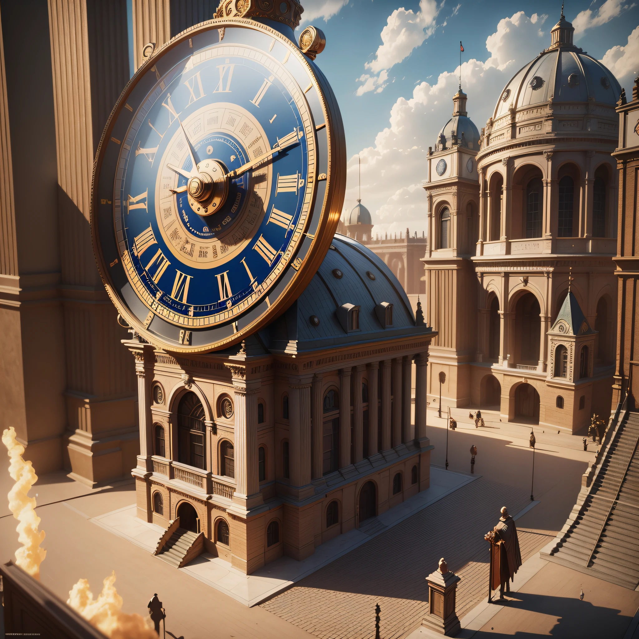 Design a poster about introducing historical time, 3D rendering, super detailed --auto --s2