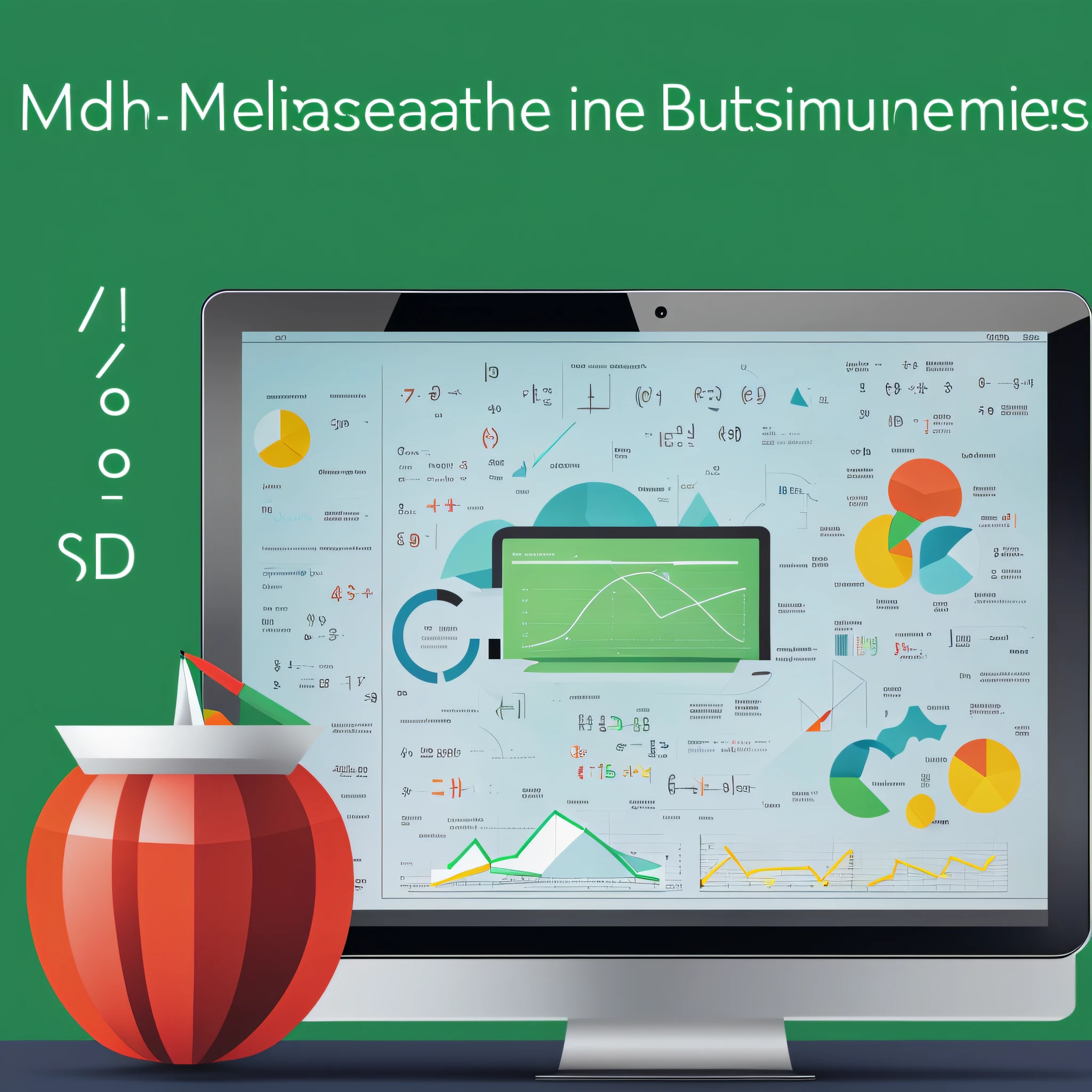 Could you create an image with math and a business environment --auto --s2