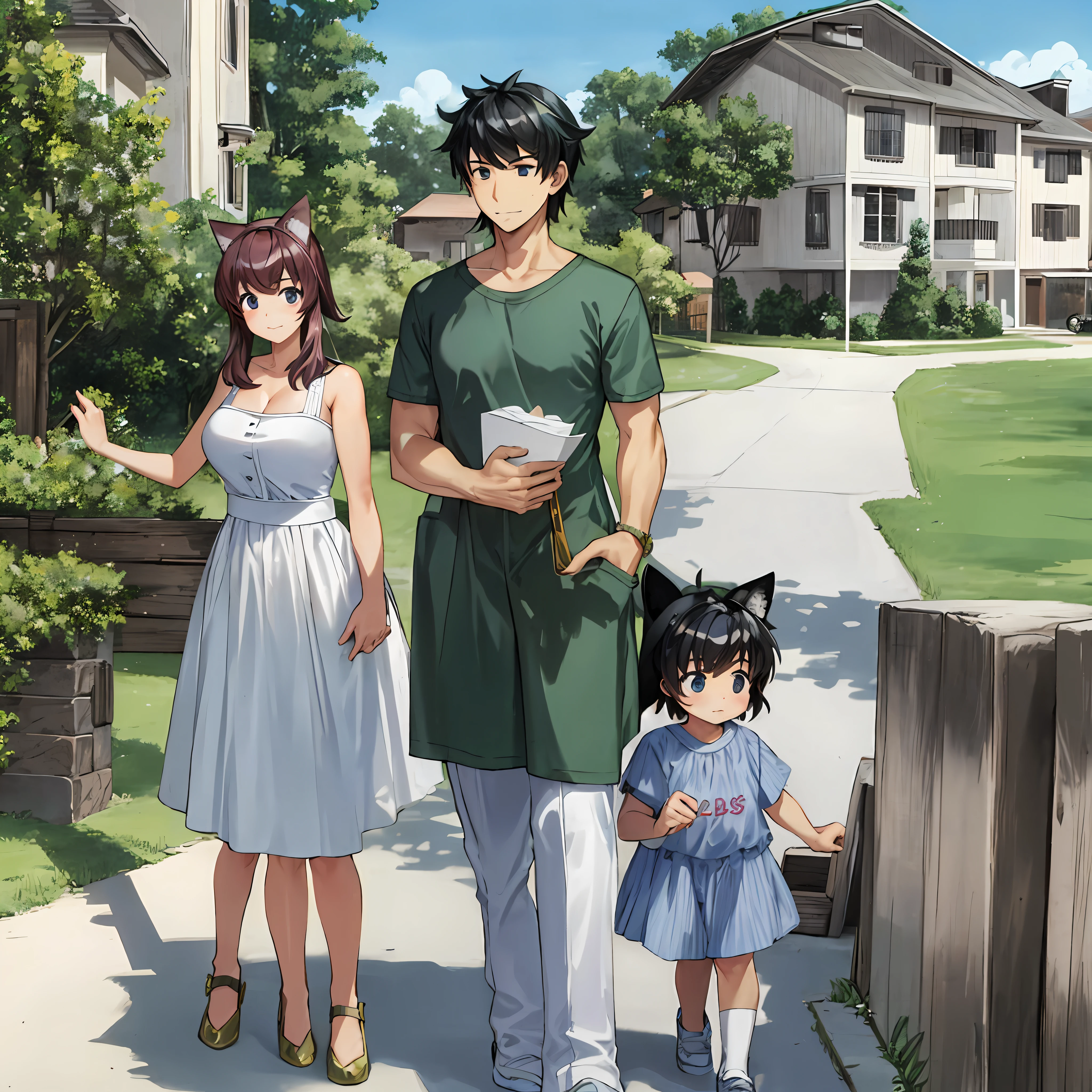 huge breas, motherly, mother and son ,mommy, husbando and wife, family, , ,catgirl, catboy,house, husband and wife,family dad