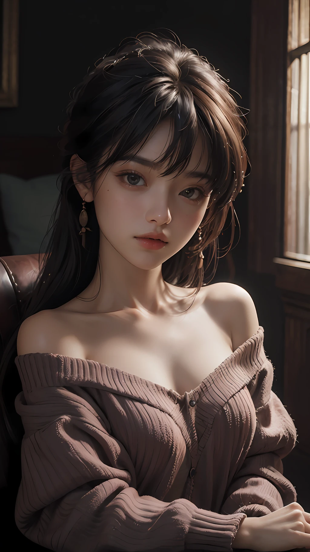 Best quality, masterpiece, ultra high res, (photorealistic:1.4), raw photo, 1girl, off shoulder