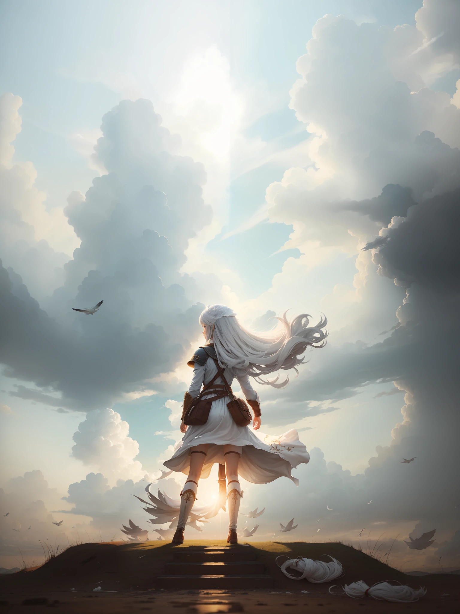white clouds