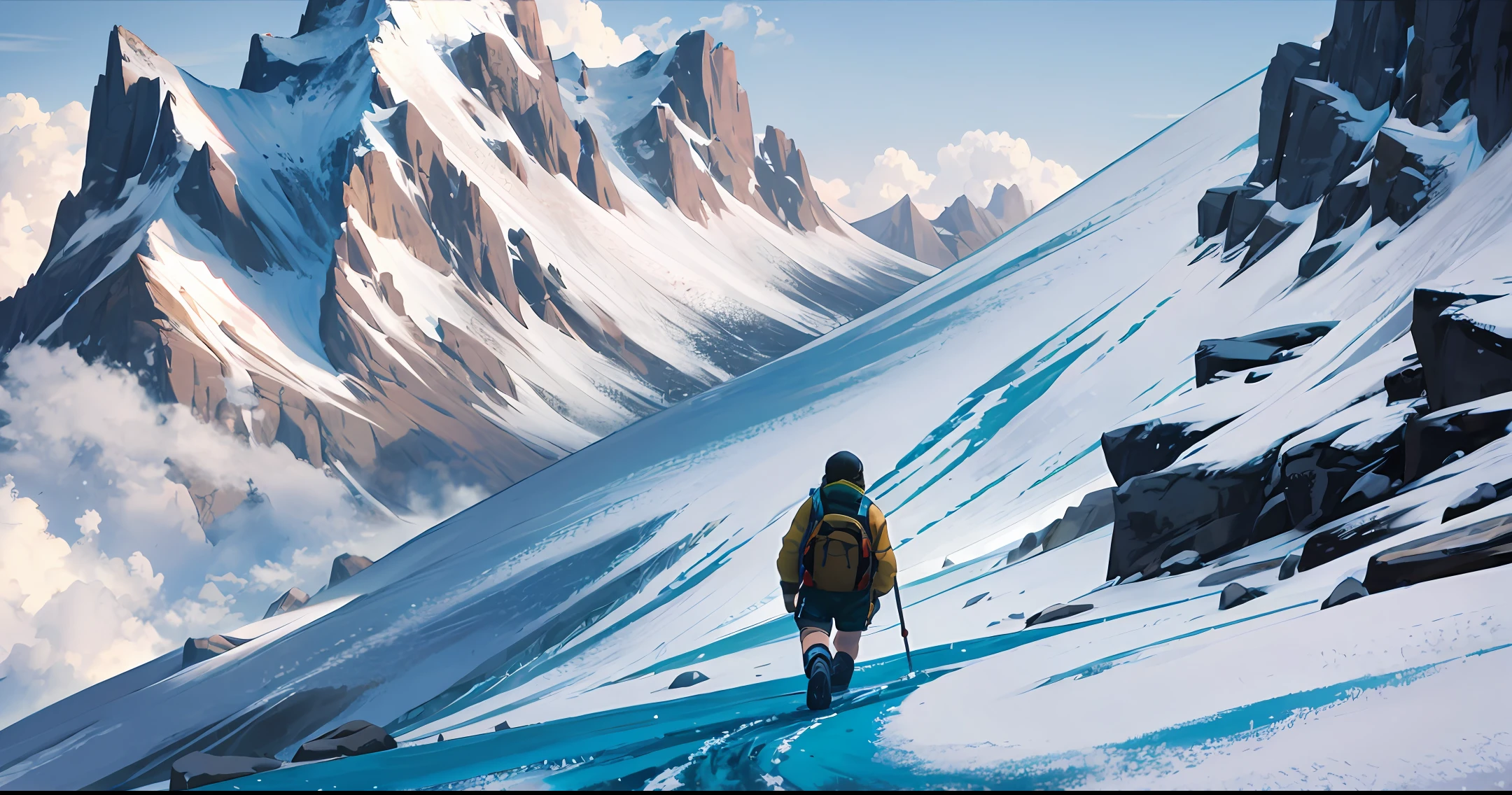 Juno facing a steep mountain] Legend: Challenging the MountainMountain --auto --s2
