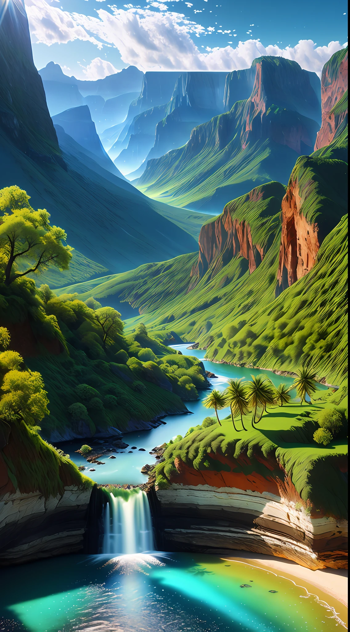 landscape, water (extremely detailed CG unity 8k wallpaper), the most beautiful artwork in the world, professional majestic oil painting, intricate, high detail, sharp focus, dramatic, photorealistic painting