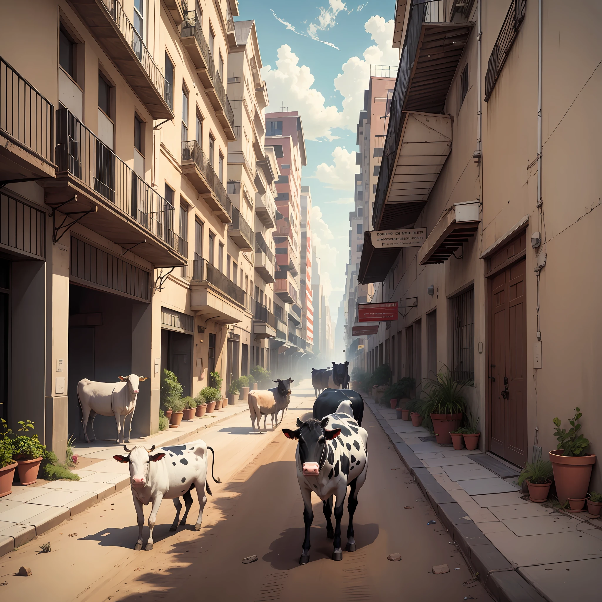 there are three cows standing in a dirt area near a building, cows, by Willian Murai, by Ceferí Olivé, by Nándor Katona, malika favre, bovine, random cows, by Robert Zünd, by Fernando Gerassi, by Tom Wänerstrand, by Julian Hatton, by Jacob Steinhardt --auto --s2