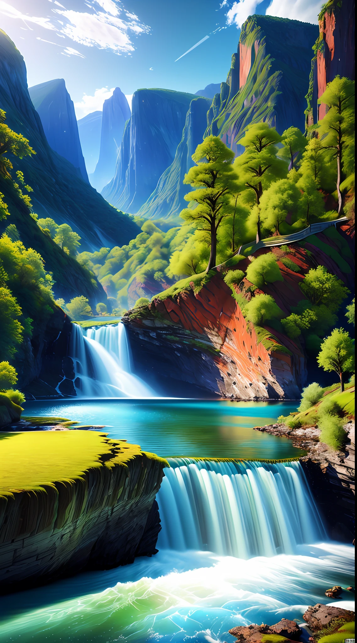 landscape, water (extremely detailed CG unity 8k wallpaper), the most beautiful artwork in the world, professional majestic oil painting, intricate, high detail, sharp focus, dramatic, photorealistic painting