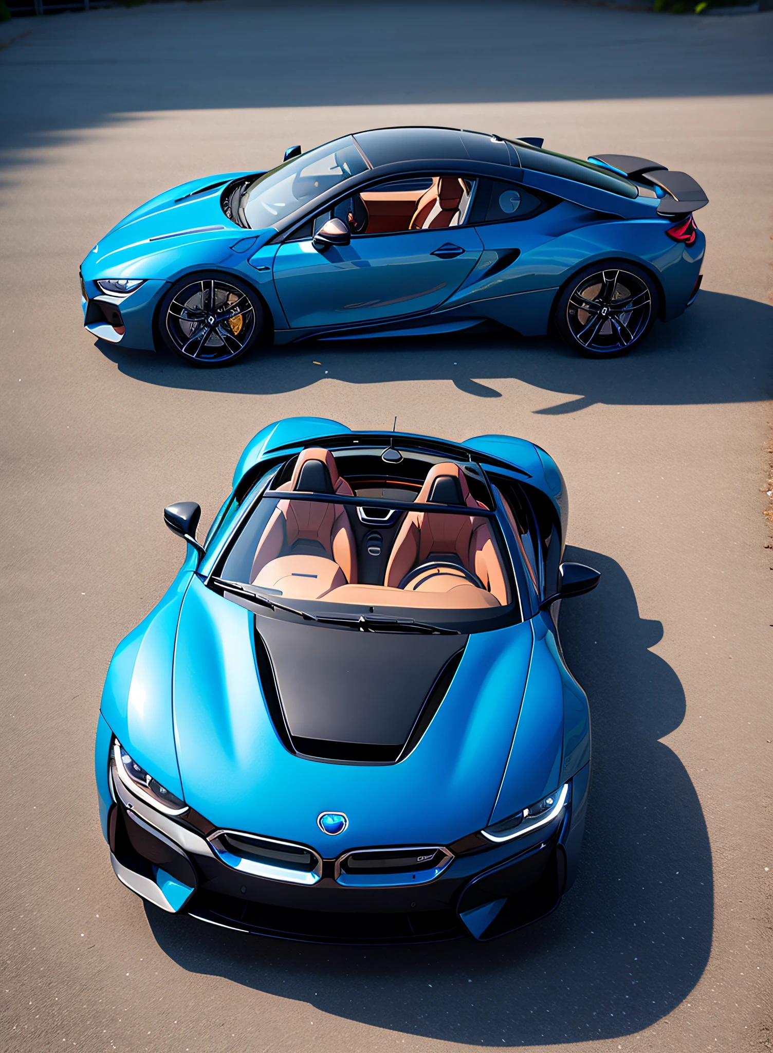 Create an image of a BMWI8, in 4k