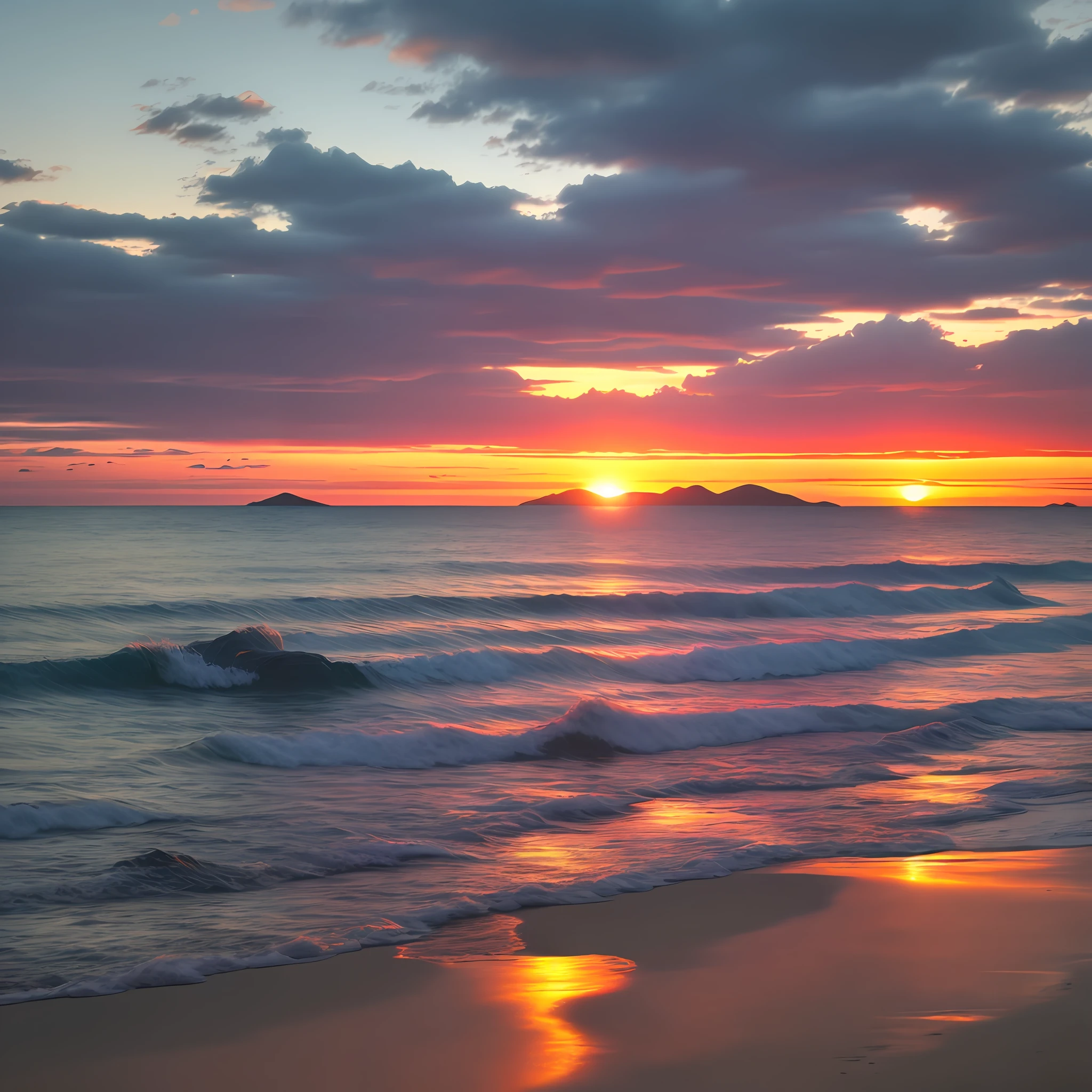 Create sunset photos on an island