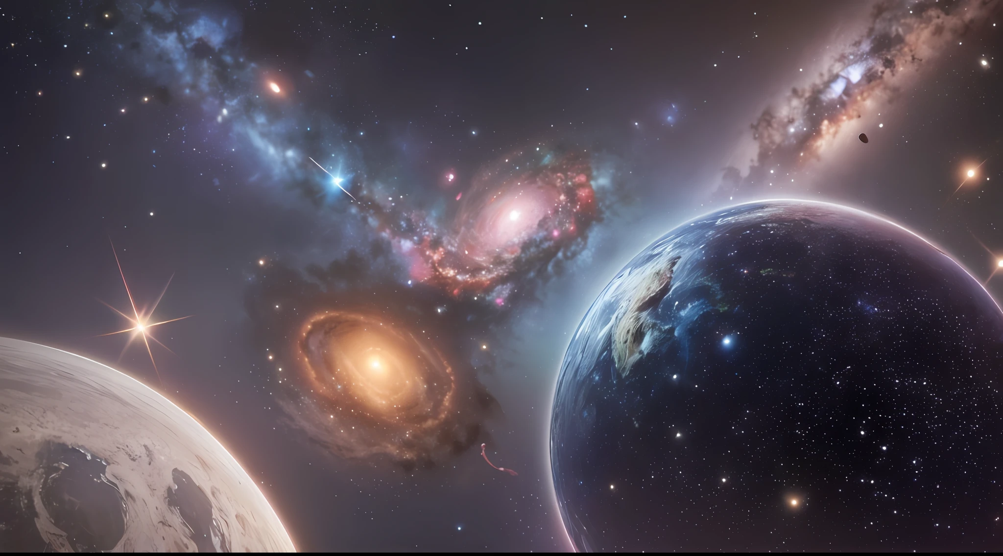 Gorgeous universe, outer space, 4k, 16k, 8k, masterpiece, best, planets, stars, solar systems.