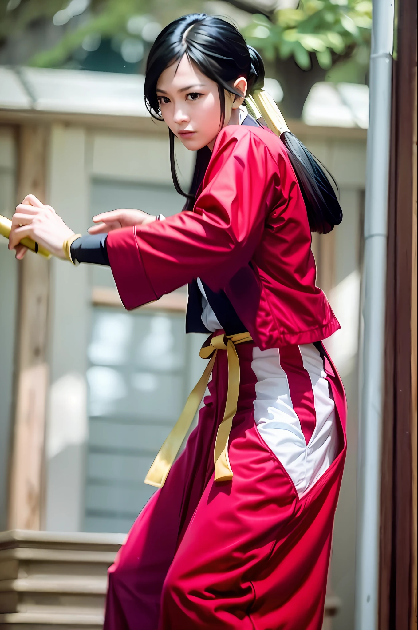 masterpiece, best quality, weapon, sword, fighting stance,